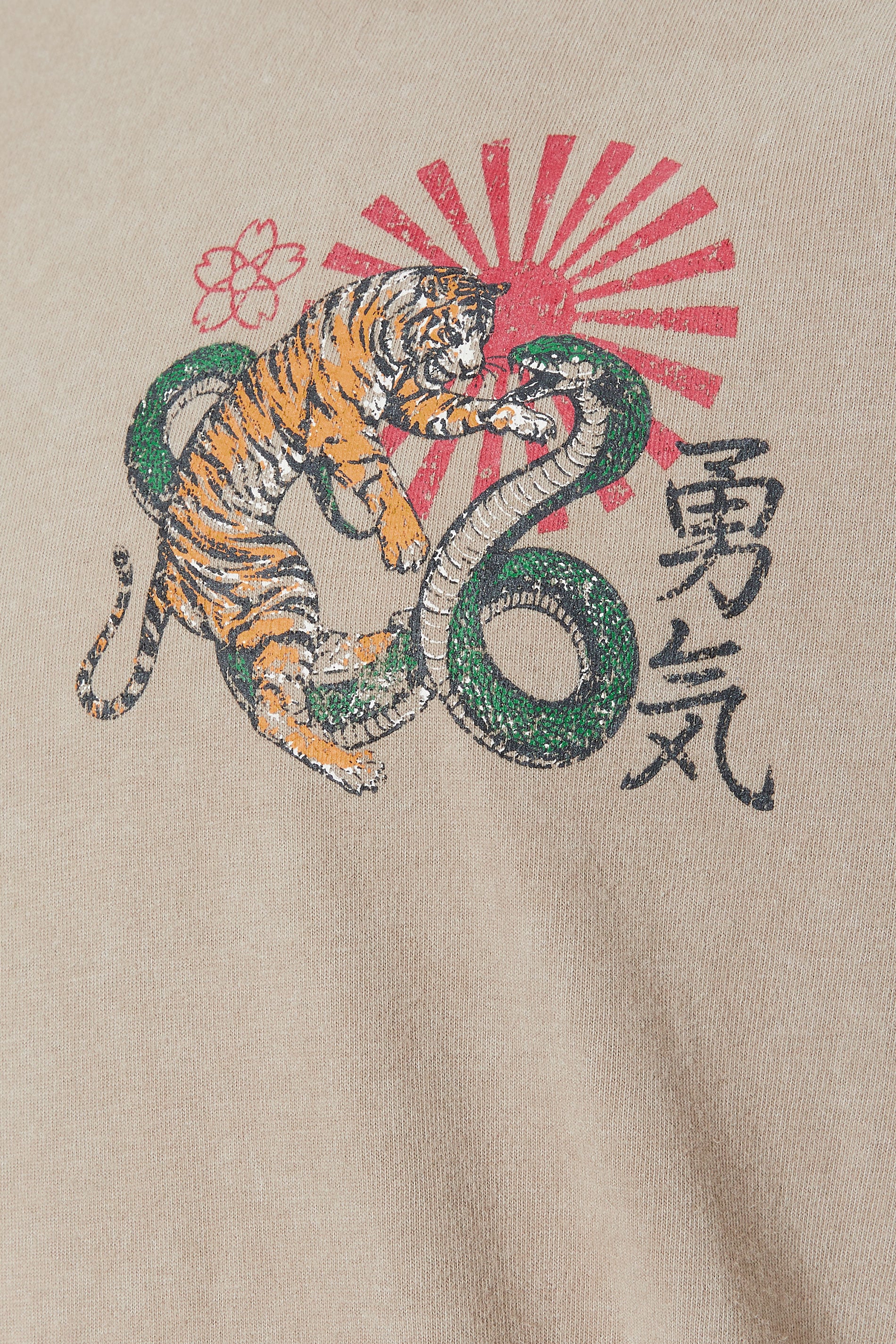 BadRhino Big & Tall Stone Brown Acid Wash Tiger Graphic T-Shirt | BadRhino 8