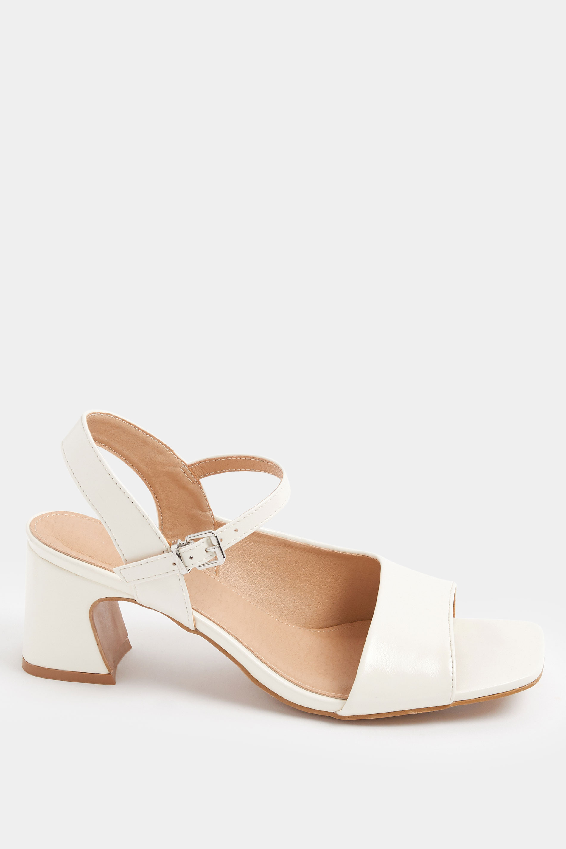 LTS White Block Heel In Standard Fit | Long Tall Sally 2