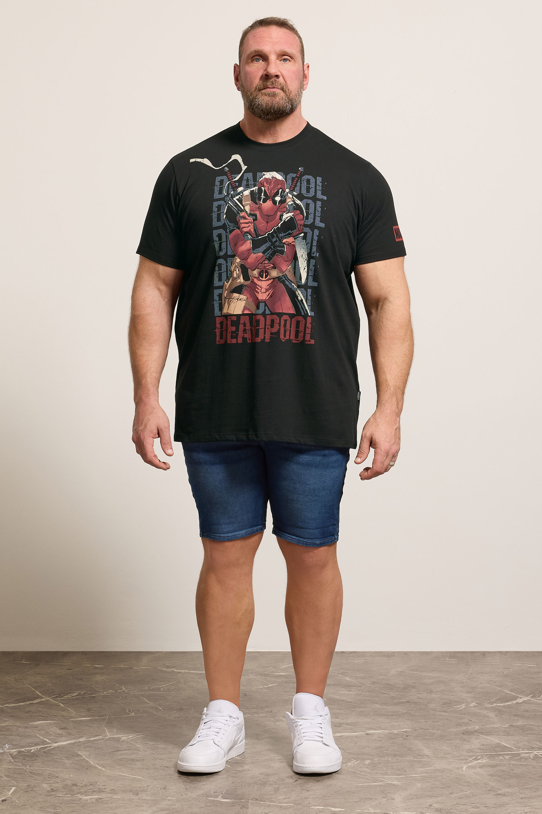 BadRhino Big & Tall Black Deadpool Graphic T-Shirt | BadRhino 1