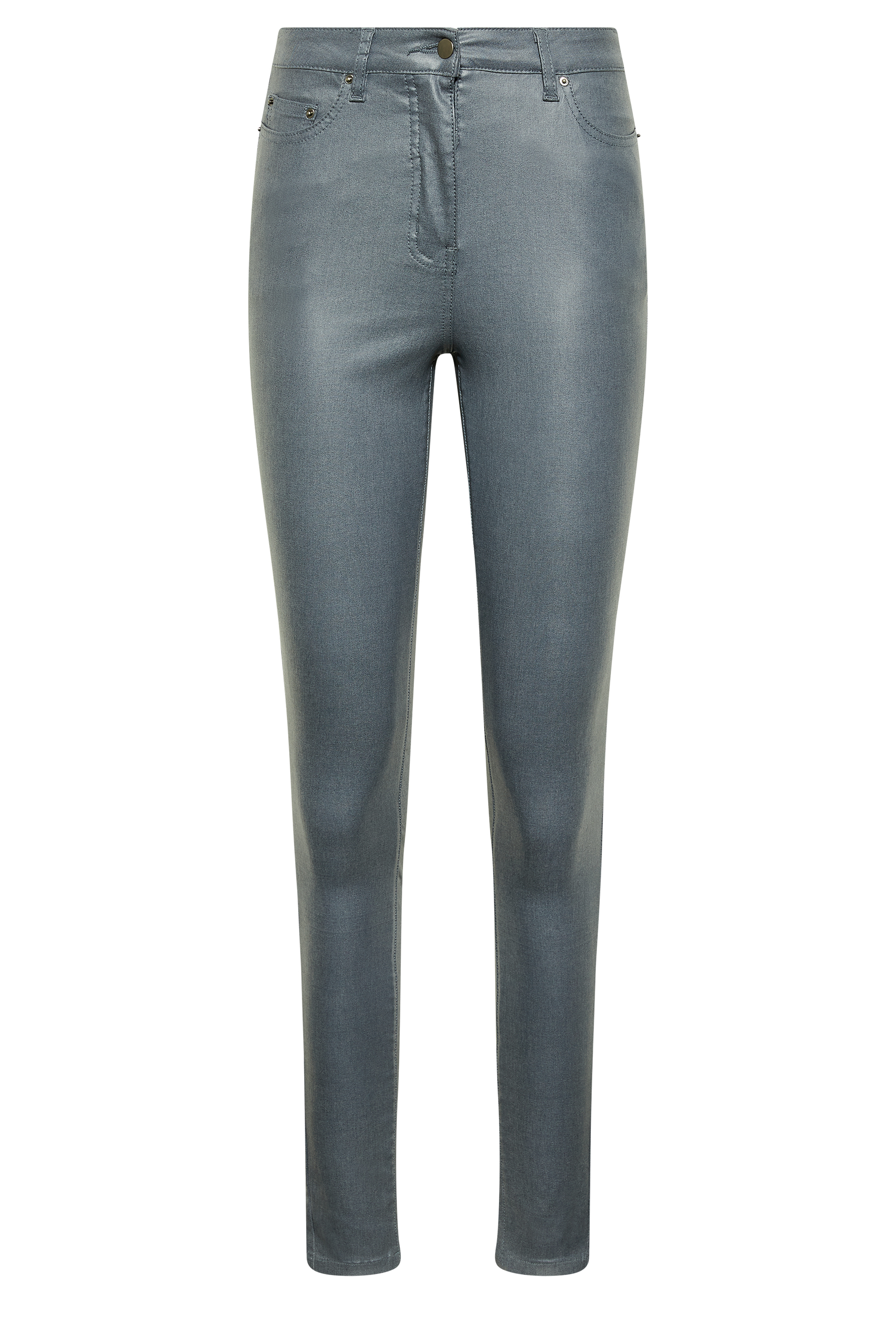 LTS Tall Women's Blue Coated AVA Skinny Jeans | Long Tall Sally  2