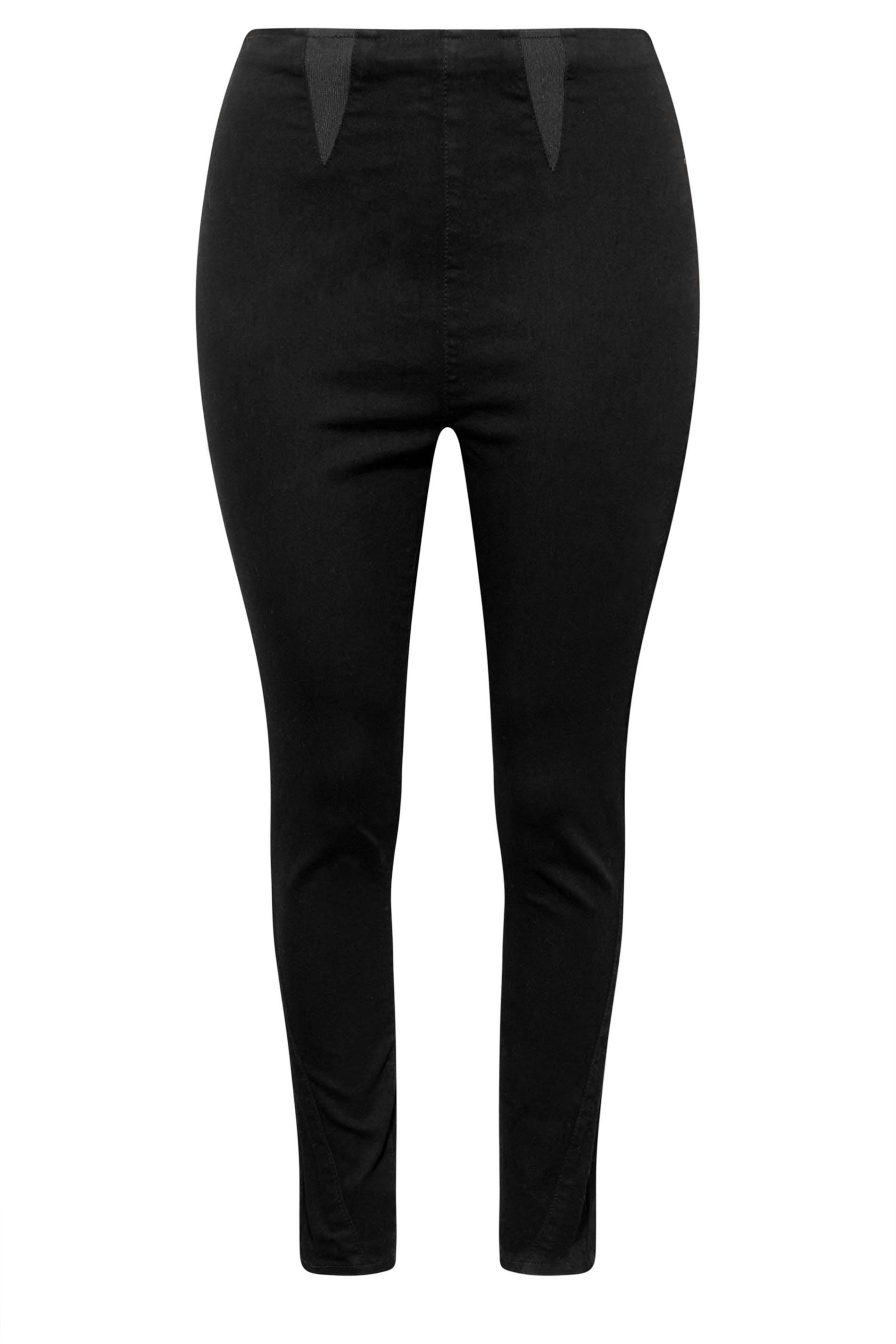 Plus Size YOURS FOR GOOD Black Extreme Ripped Stretch JENNY Jeggings