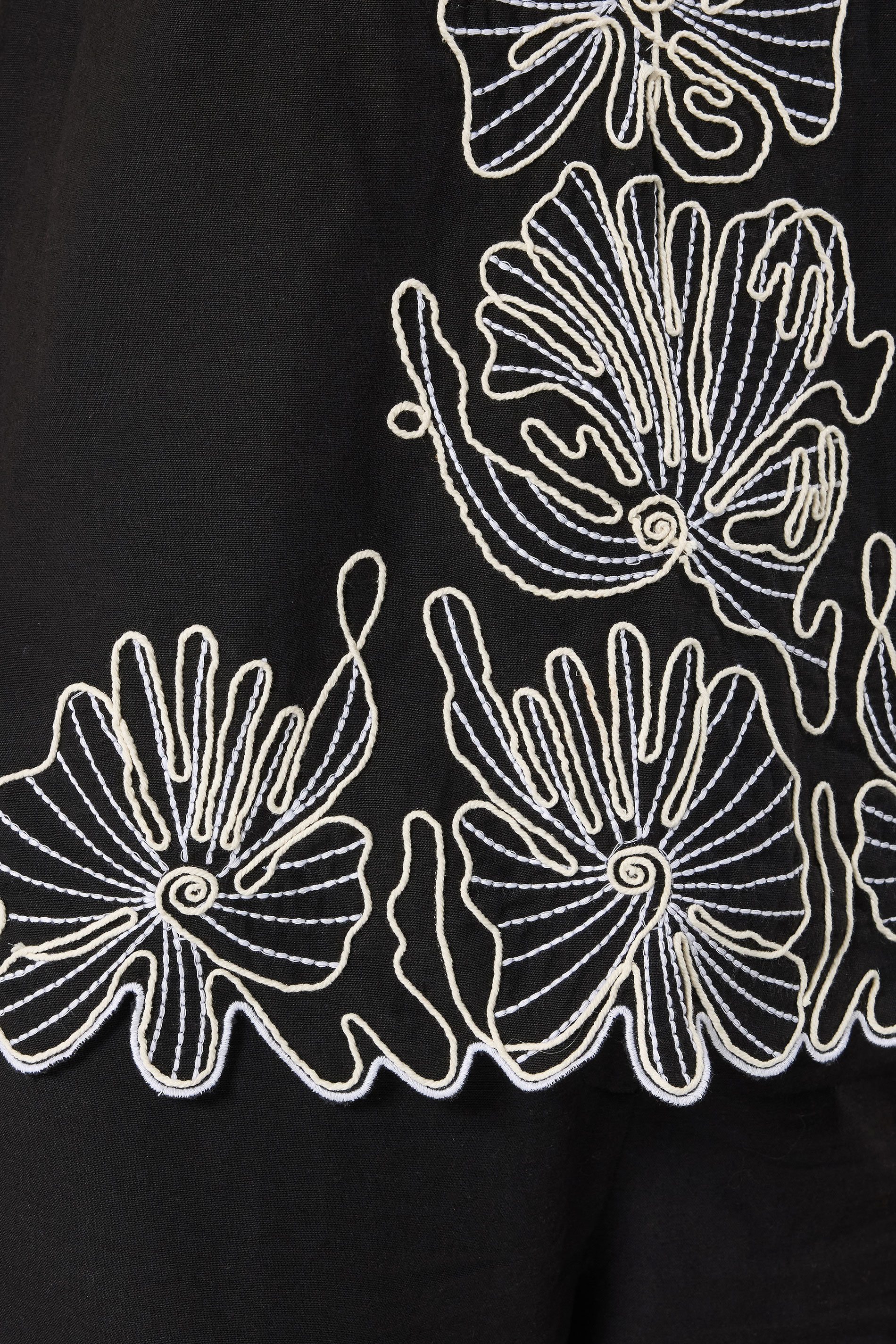 LTS Tall Women's Black Floral Embroidered Linen Top | Long Tall Sally 5