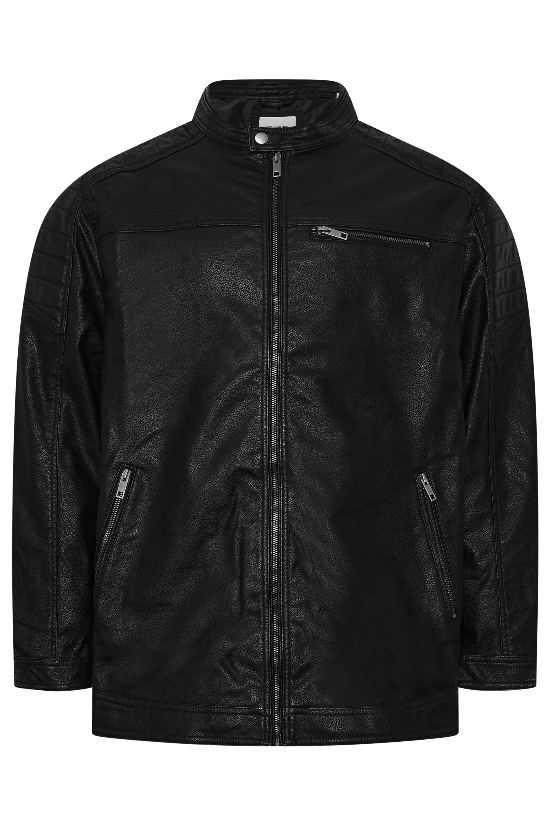 JACK & JONES Big & Tall Black Rocky Jacket | BadRhino 2