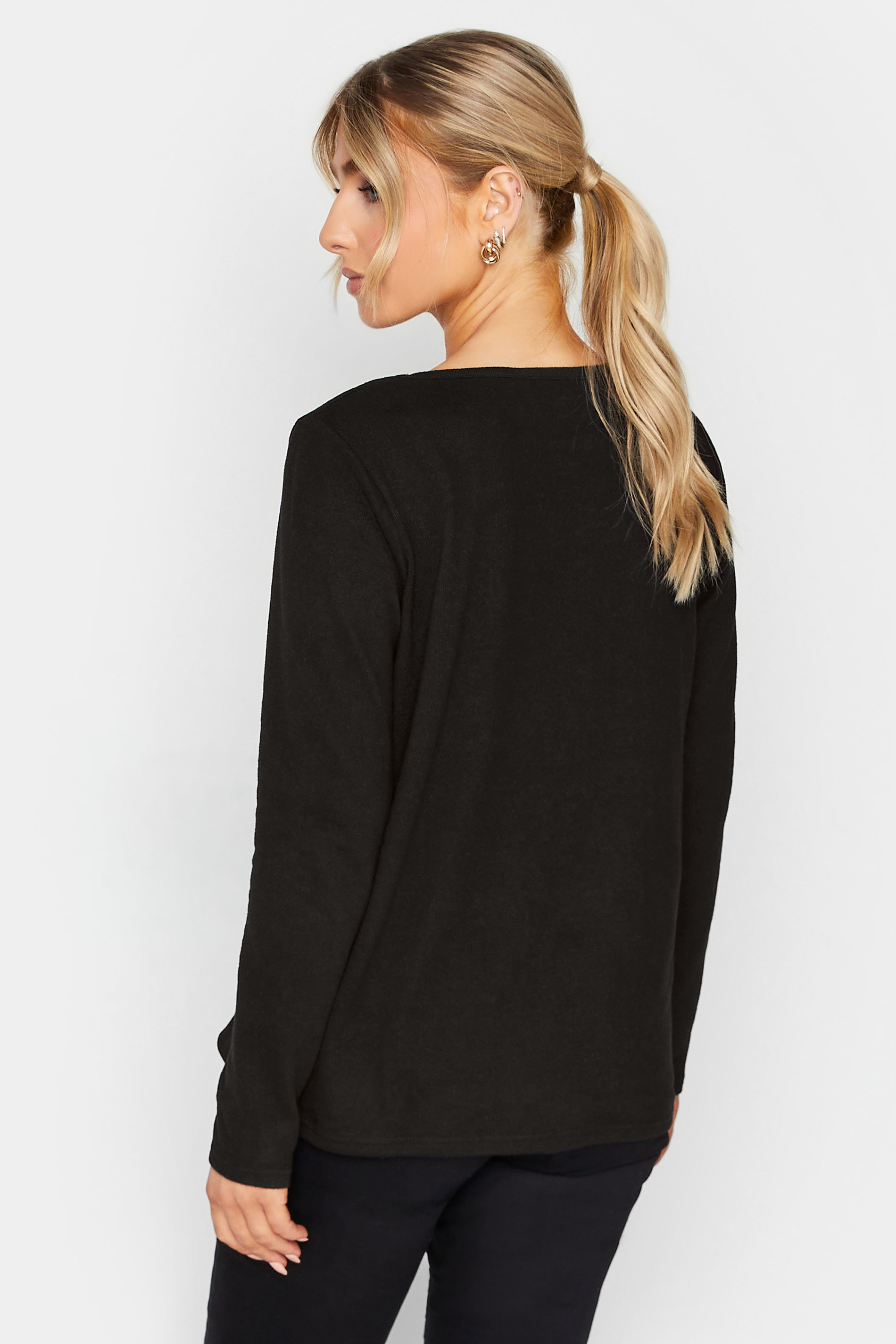 M&Co Black Sequin Star Soft Touch Jumper | M&Co 3