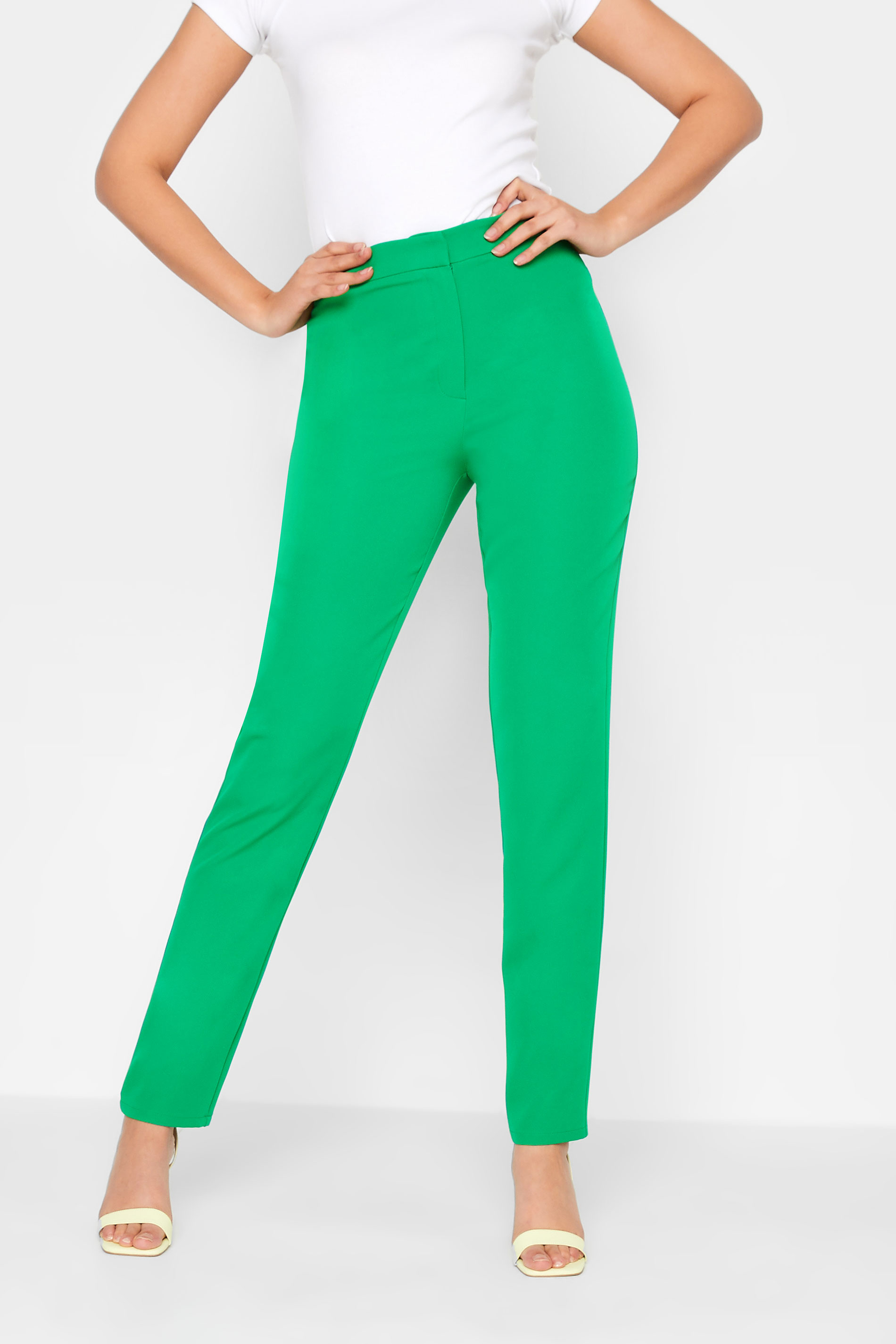 LTS Tall Women's Green Slim Leg Trousers | Long Tall Sally 1