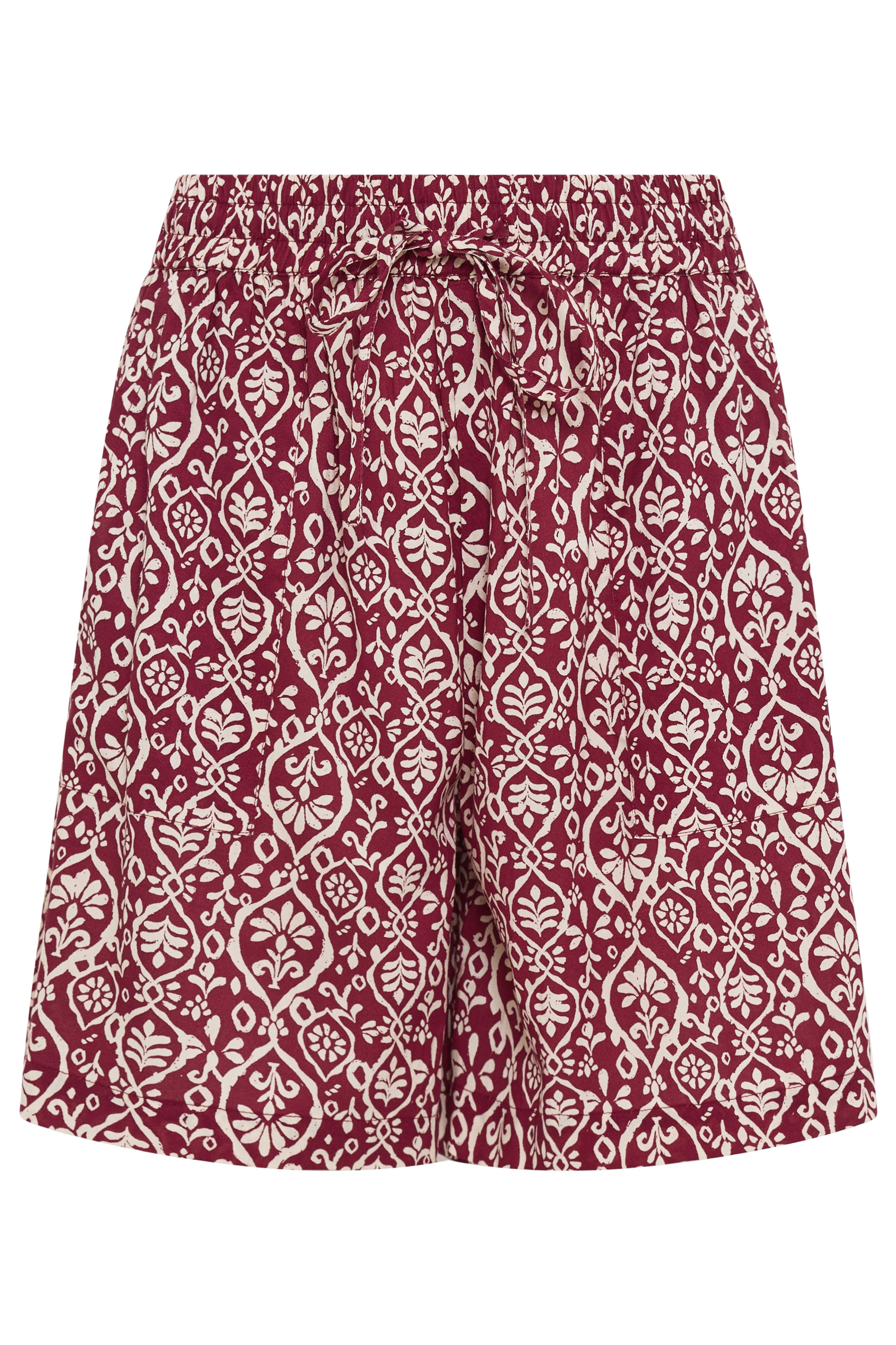 M&Co Red Tile Print Shorts | M&Co 5