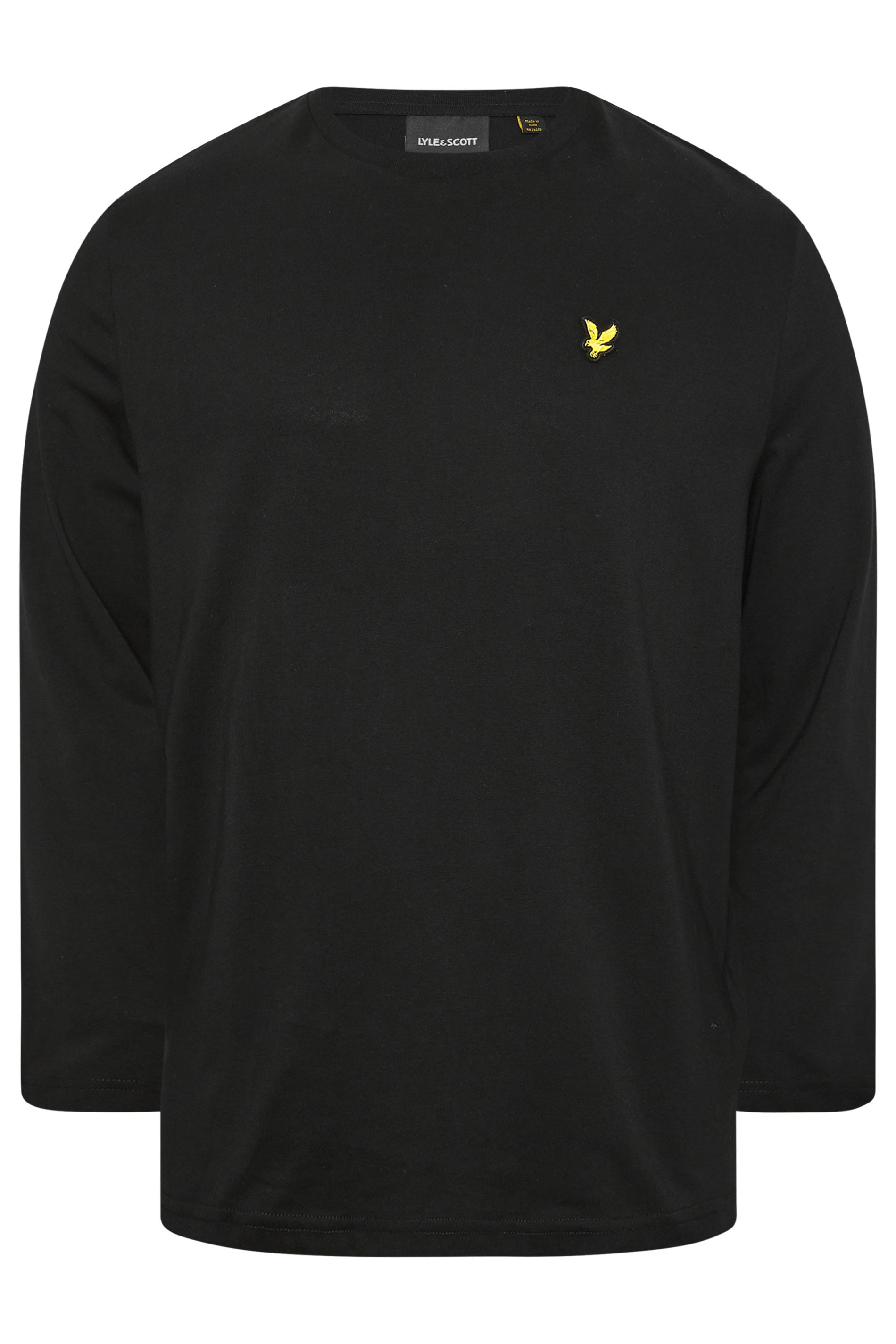 LYLE & SCOTT Big & Tall Black Long Sleeve T-Shirt | BadRhino 2