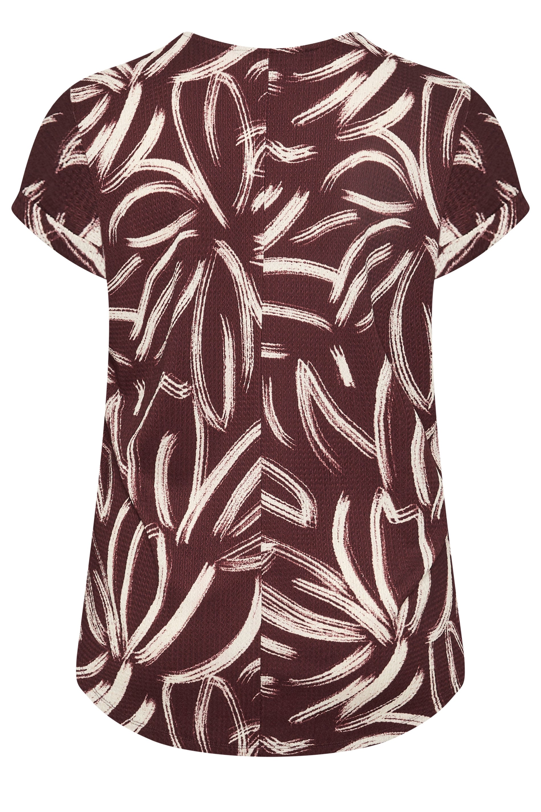 YOURS Plus Size Chocolate Brown Abstract Print Blouse | Yours Clothing 7