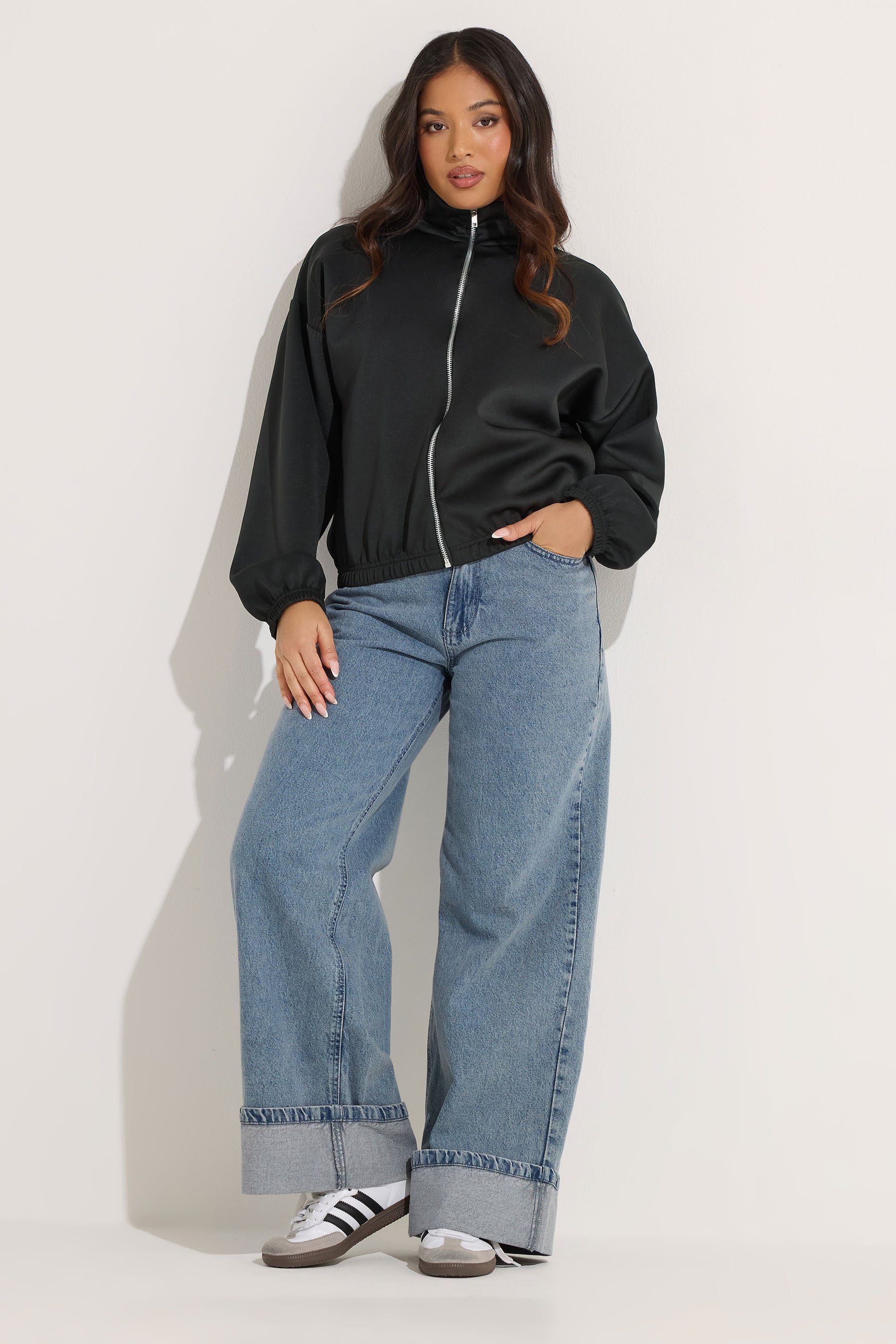 PixieGirl Petite Women's Black Funnel Neck Jacket | PixieGirl 1