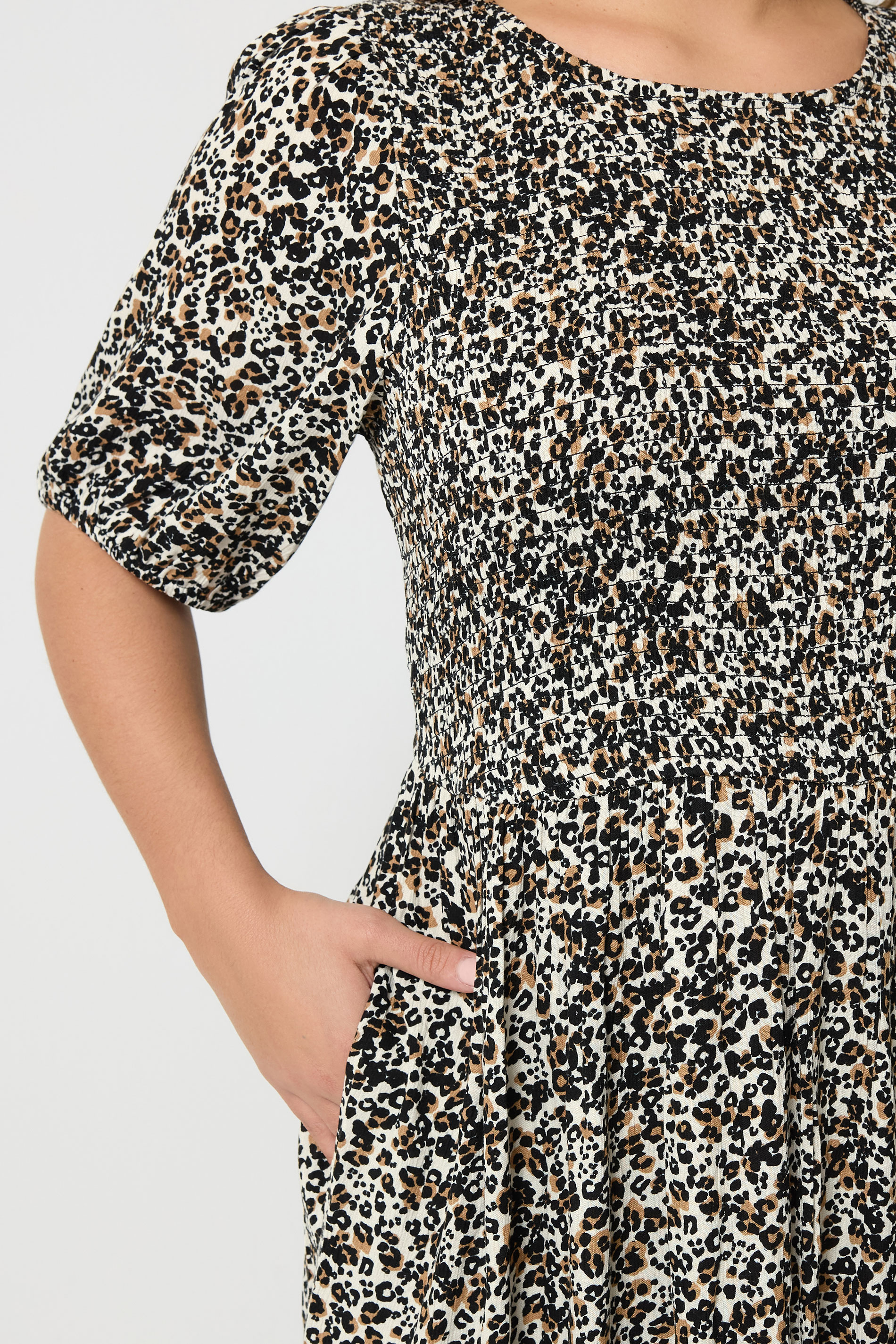 YOURS Plus Size Brown Leopard Midi Dress | Yours Clothing 4