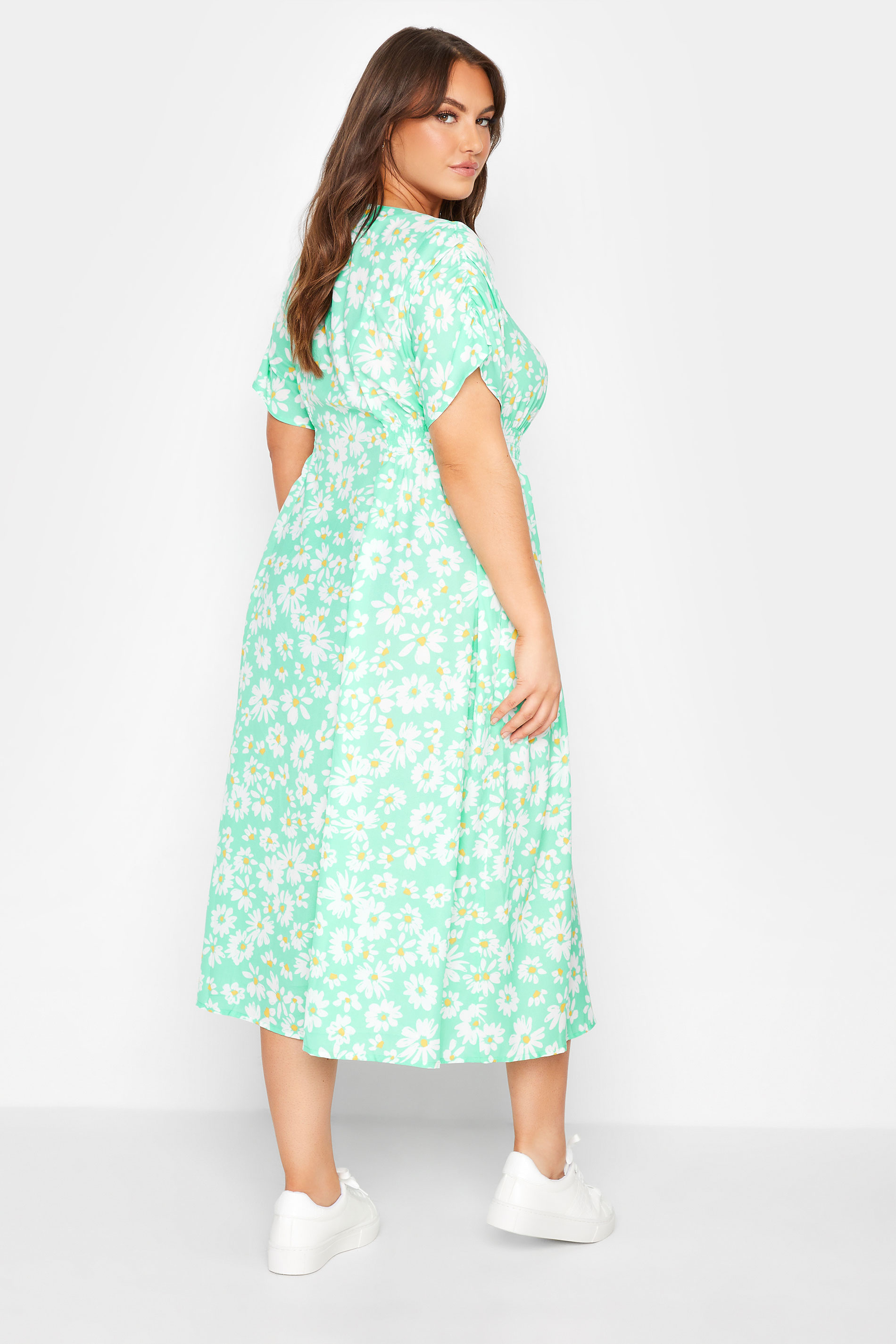 LIMITED COLLECTION Plus Size Mint Green Daisy Tea Dress | Yours Clothing