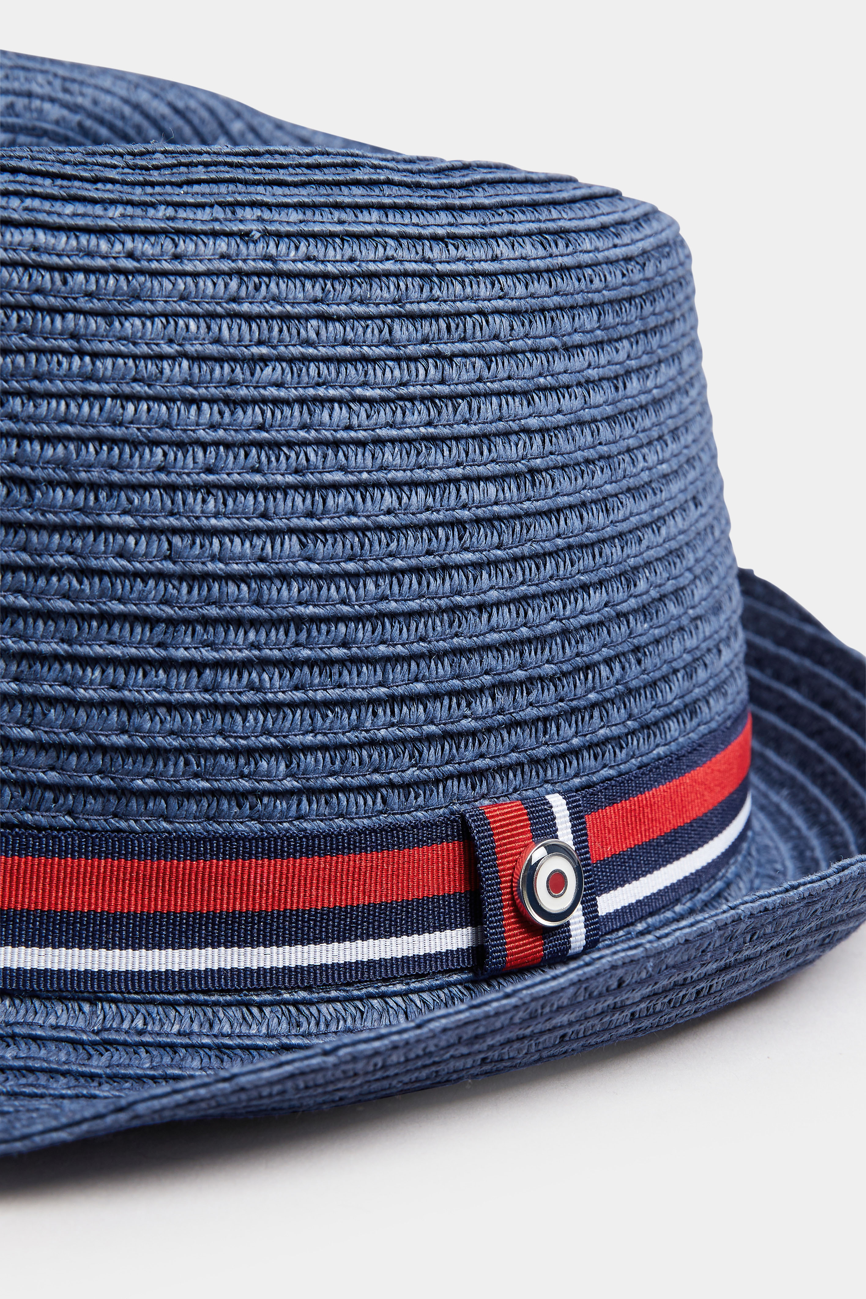 BEN SHERMAN Blue Straw Boater Hat | BadRhino 2