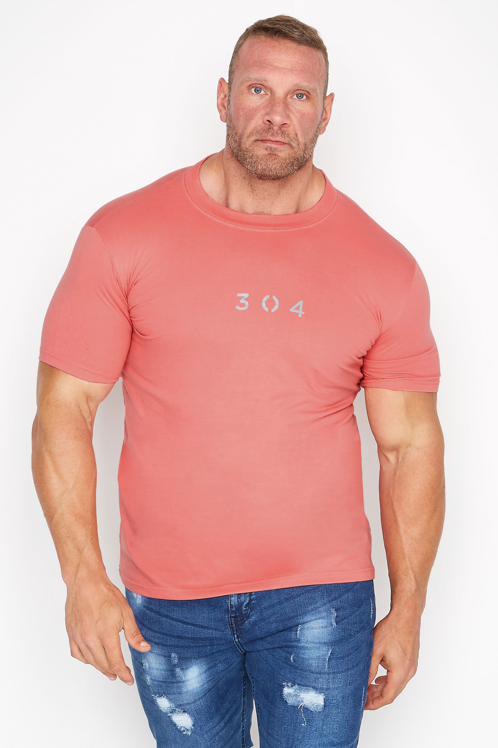 304 CLOTHING Big & Tall Pink Core T-Shirt 1