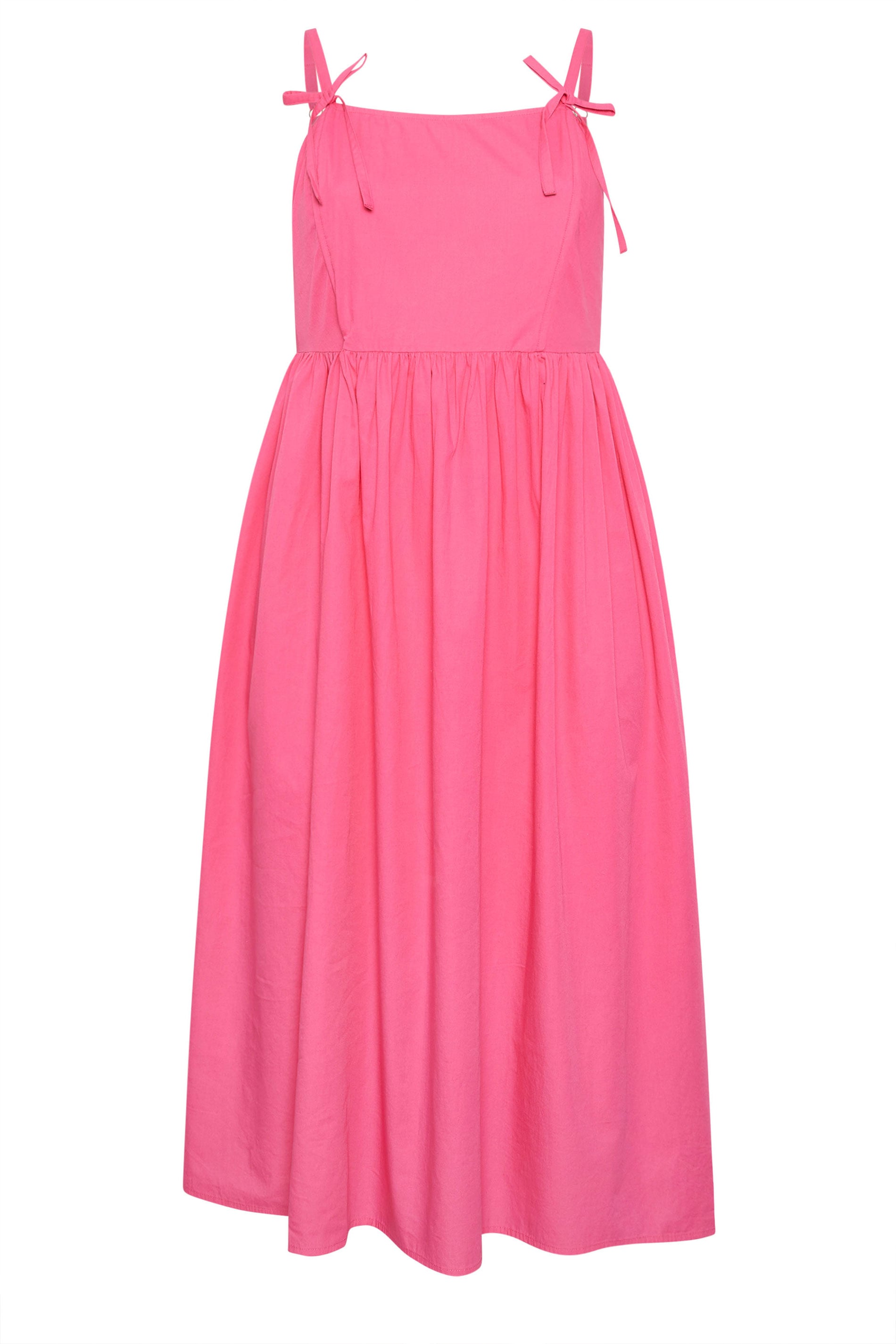 YOURS Plus Size Pink Poplin Midi Dress | Yours Clothing 6