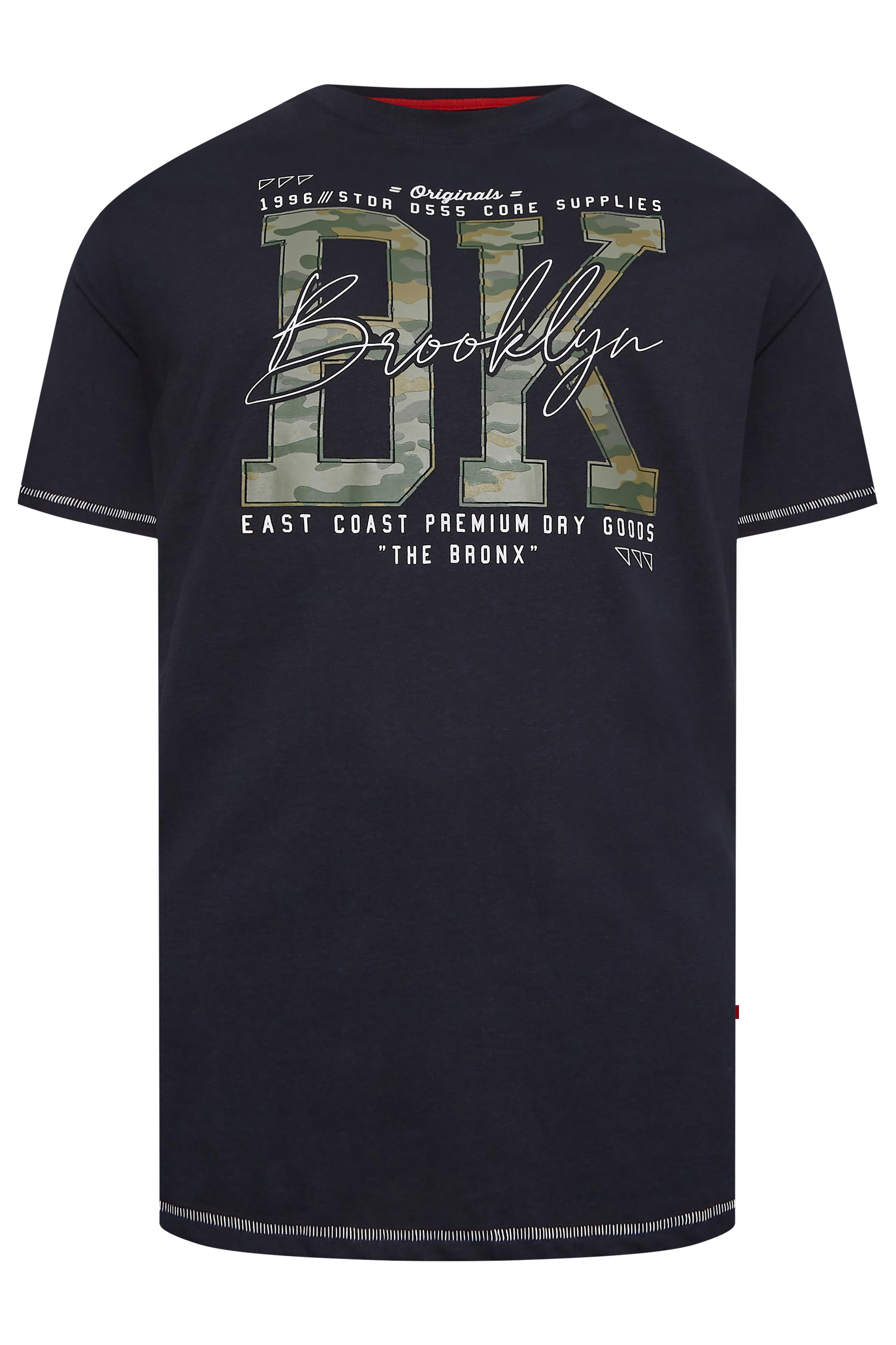 D555 Big & Tall Navy Blue Brooklyn Camo T-Shirt | BadRhino 3
