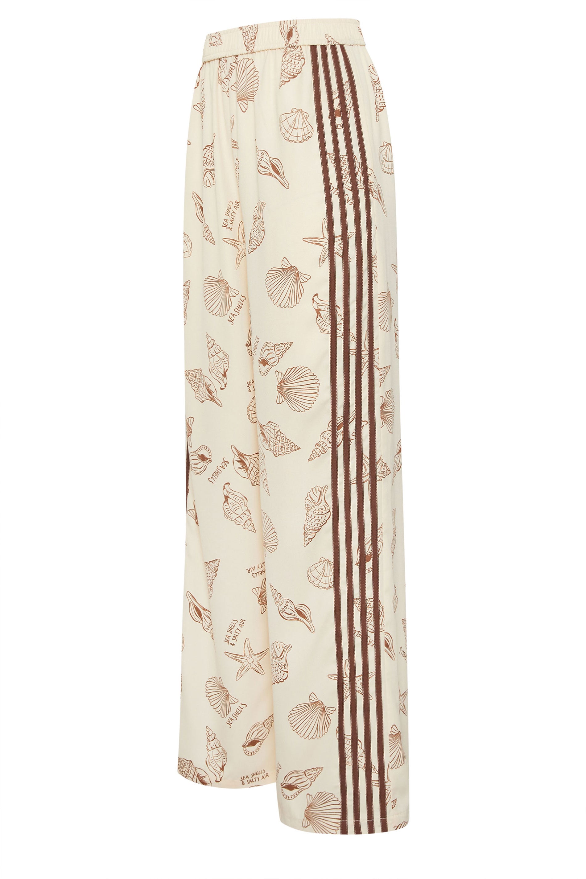 LTS Tall Women's Natural Brown Sea Shell Print Wide Leg Trousers | Long Tall Sally 7