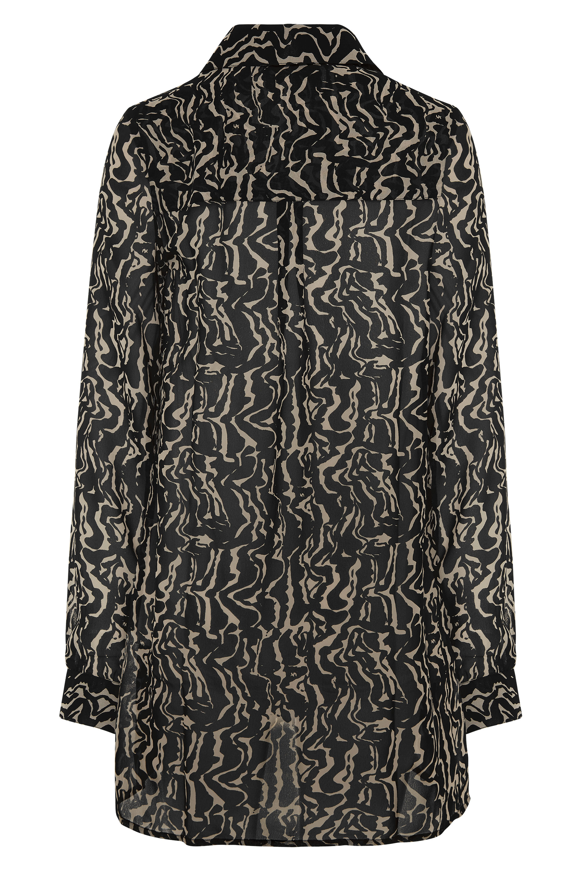 Tall Women's LTS Black Abstract Print Longline Shirt | Long Tall Sally
