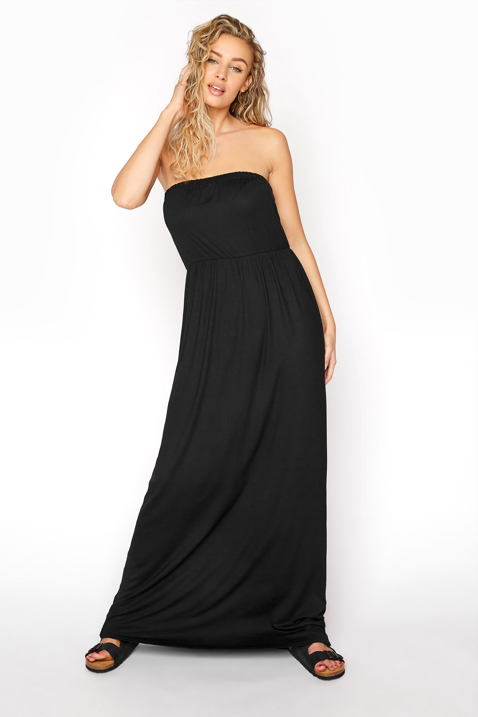 LTS Black Strapless Maxi Dress | Long Tall Sally