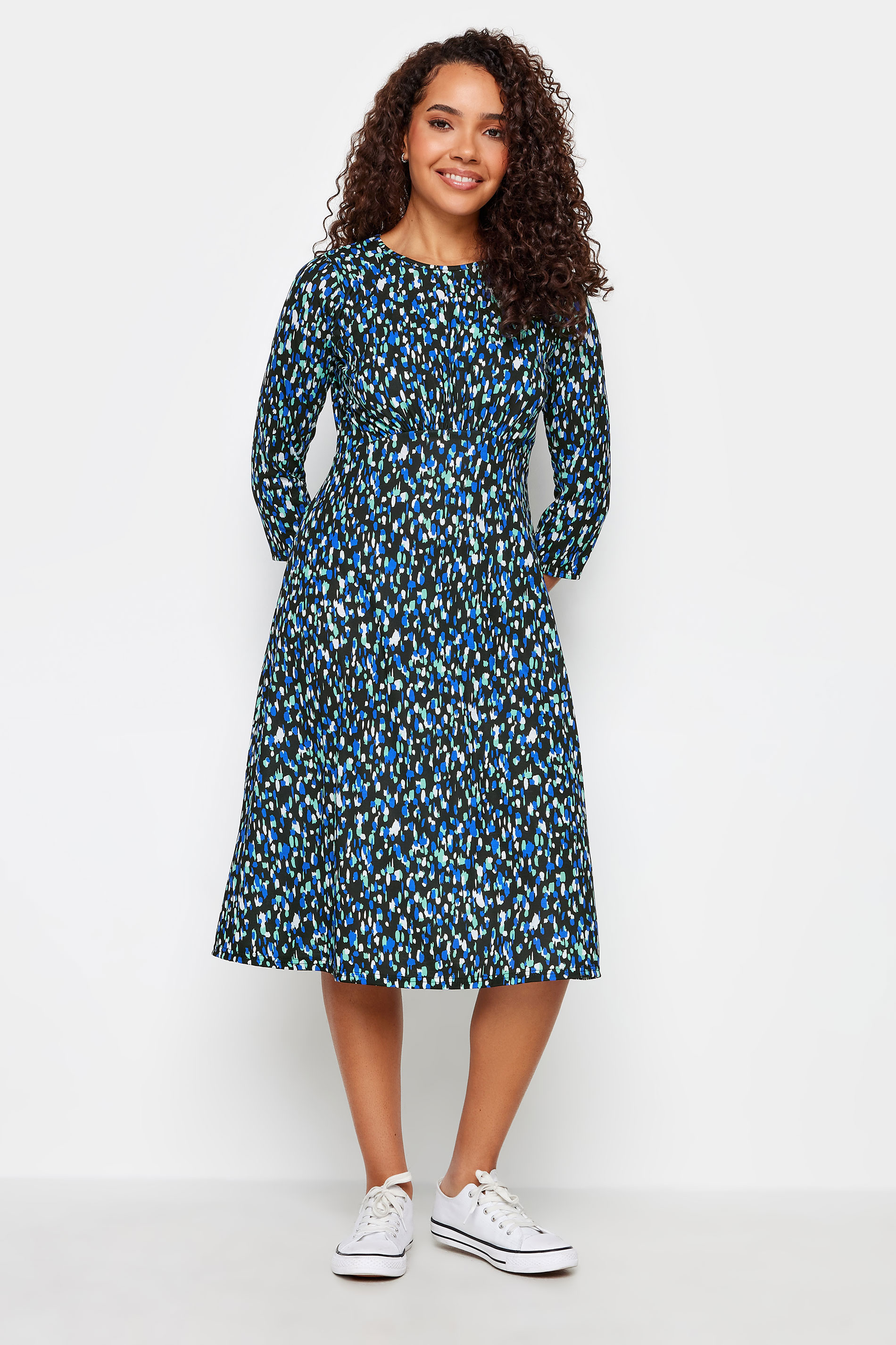 M&Co Black & Blue Markings Midaxi Dress | M&Co 2