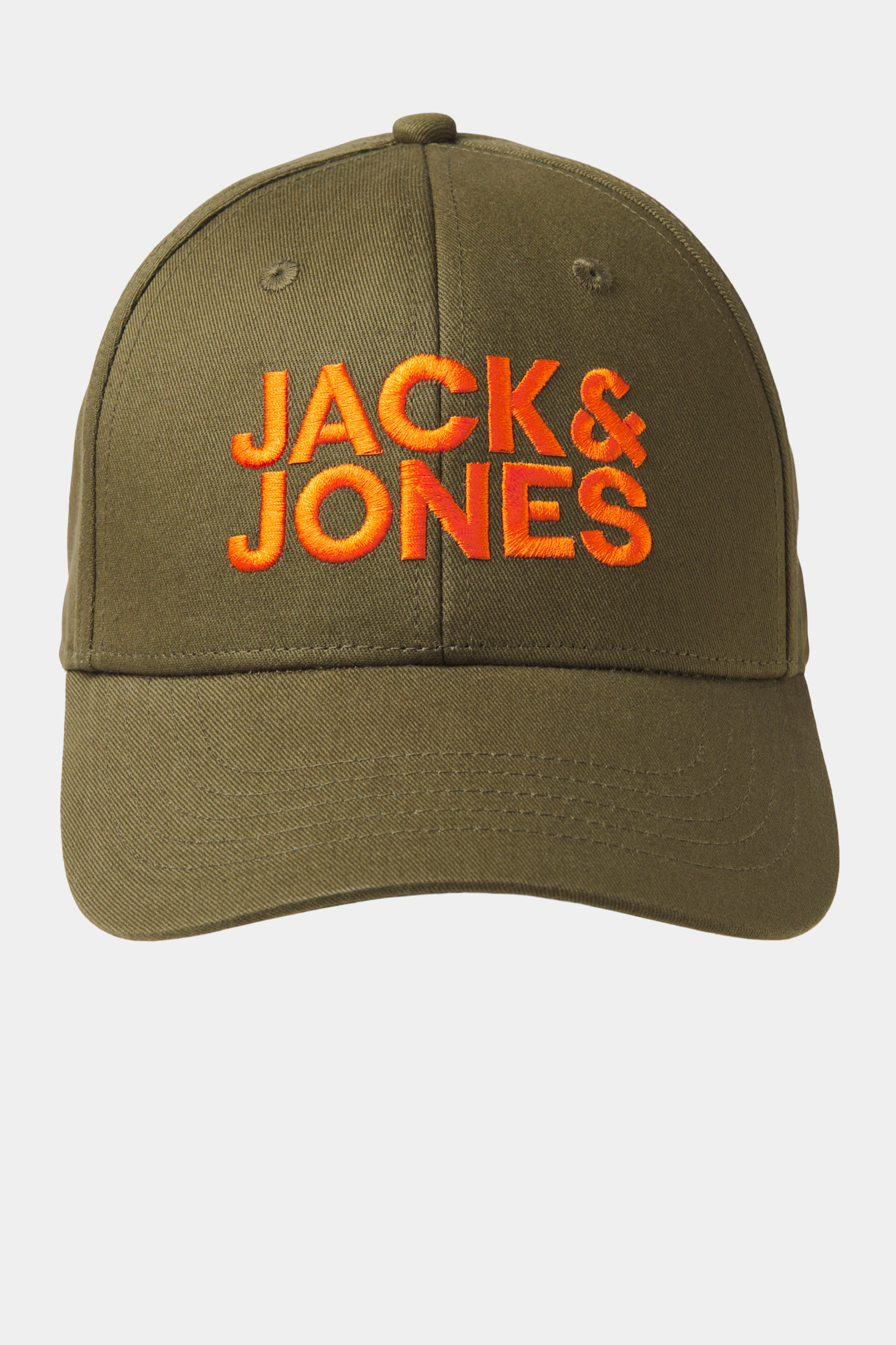 JACK & JONES Olive Green & Orange Baseball Cap | BadRhino 2