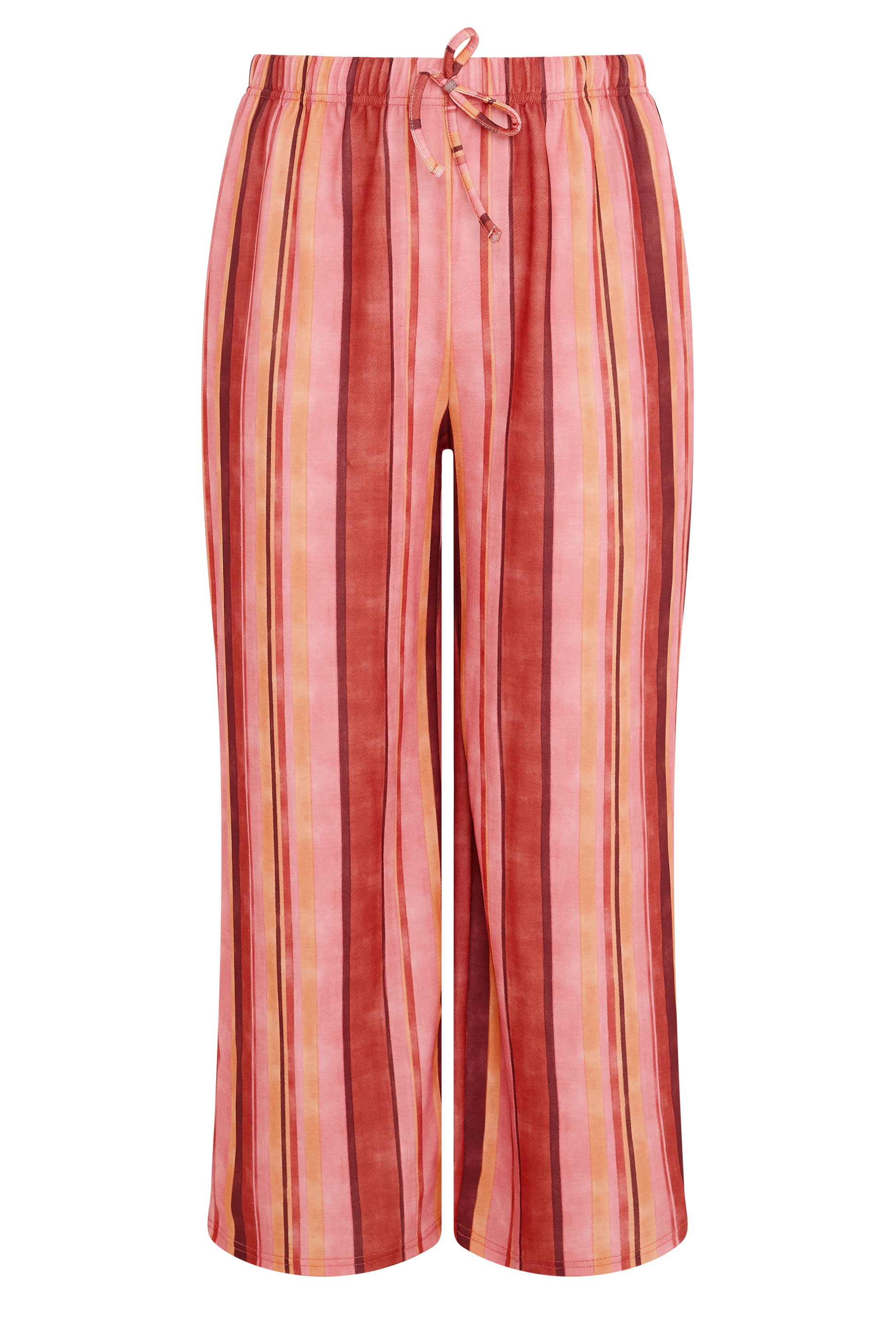 LIMITED COLLECTION Plus Size Red Striped Wide Leg Trousers | Yours Clothing 5