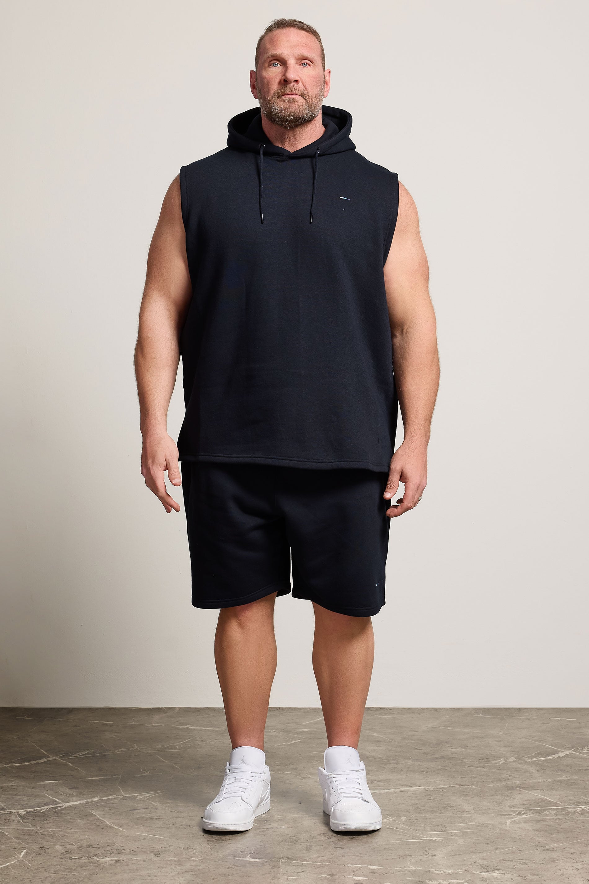 BadRhino Big & Tall Navy Blue Sleeveless Hoodie | BadRhino 1