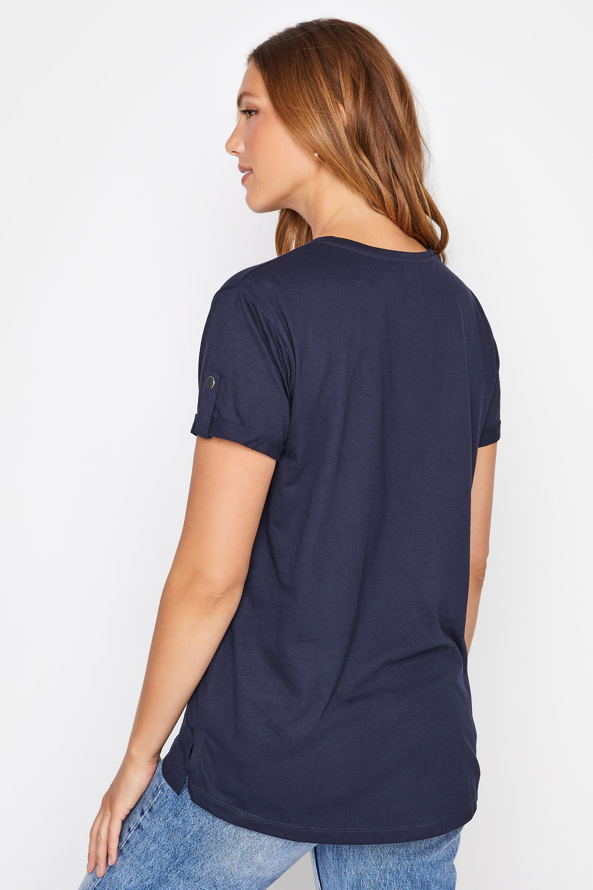 Tall Women's LTS Navy Blue Short Sleeve Pocket T-Shirt | Long Tall Sally 3