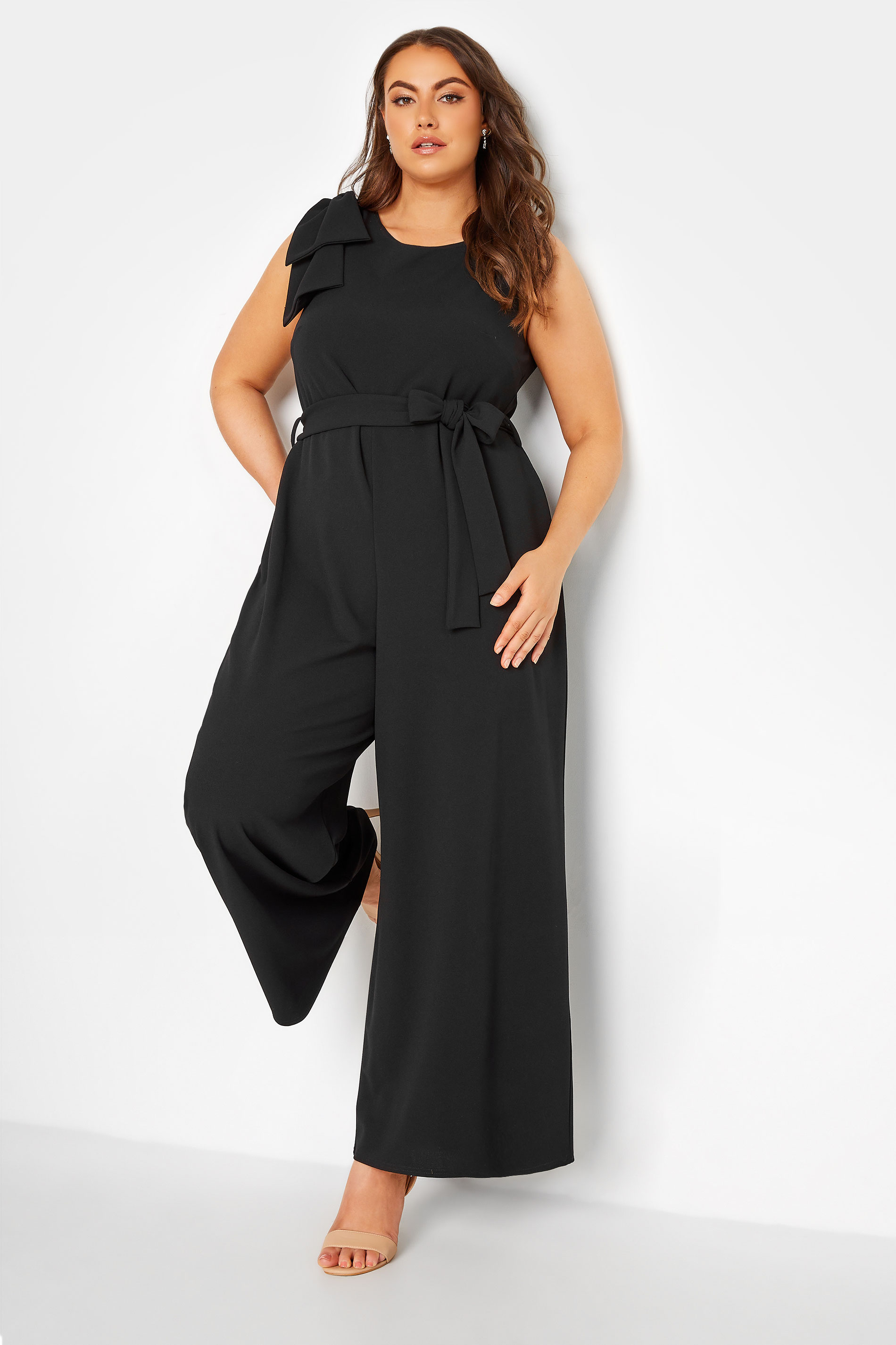 New Look Curve wrap front jumpsuit in green animal print | ASOS