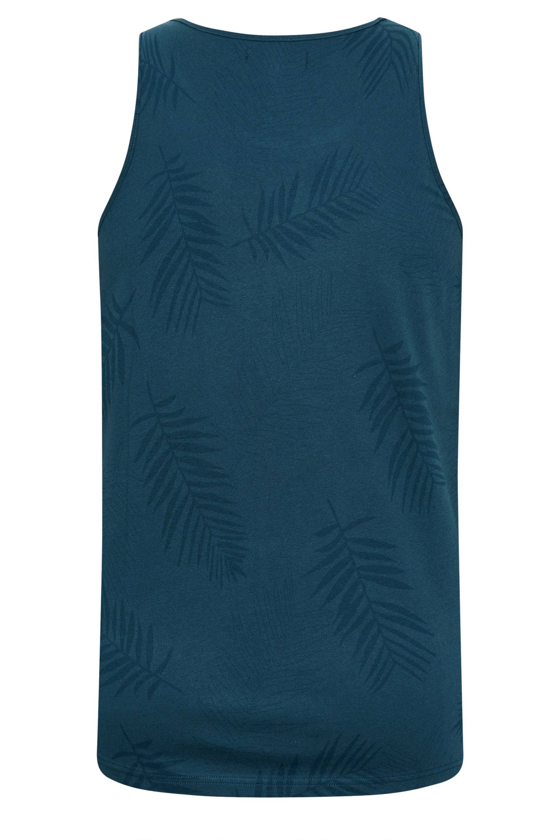 BadRhino Big & Tall Navy Blue Print Vest Top | BadRhino 2