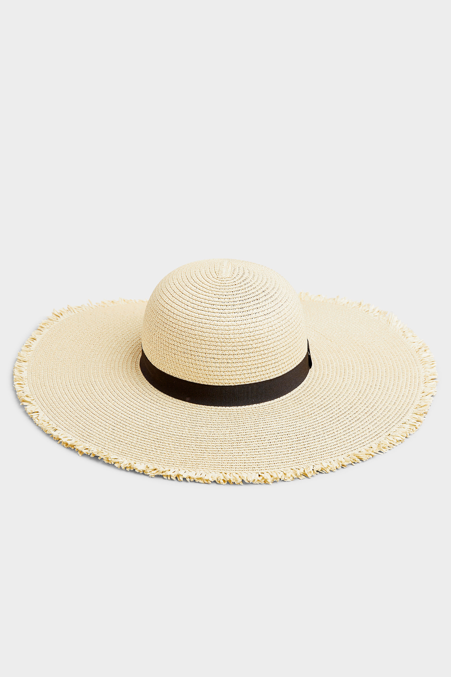 Natural Frayed Edge Straw Hat | Yours Clothing 2