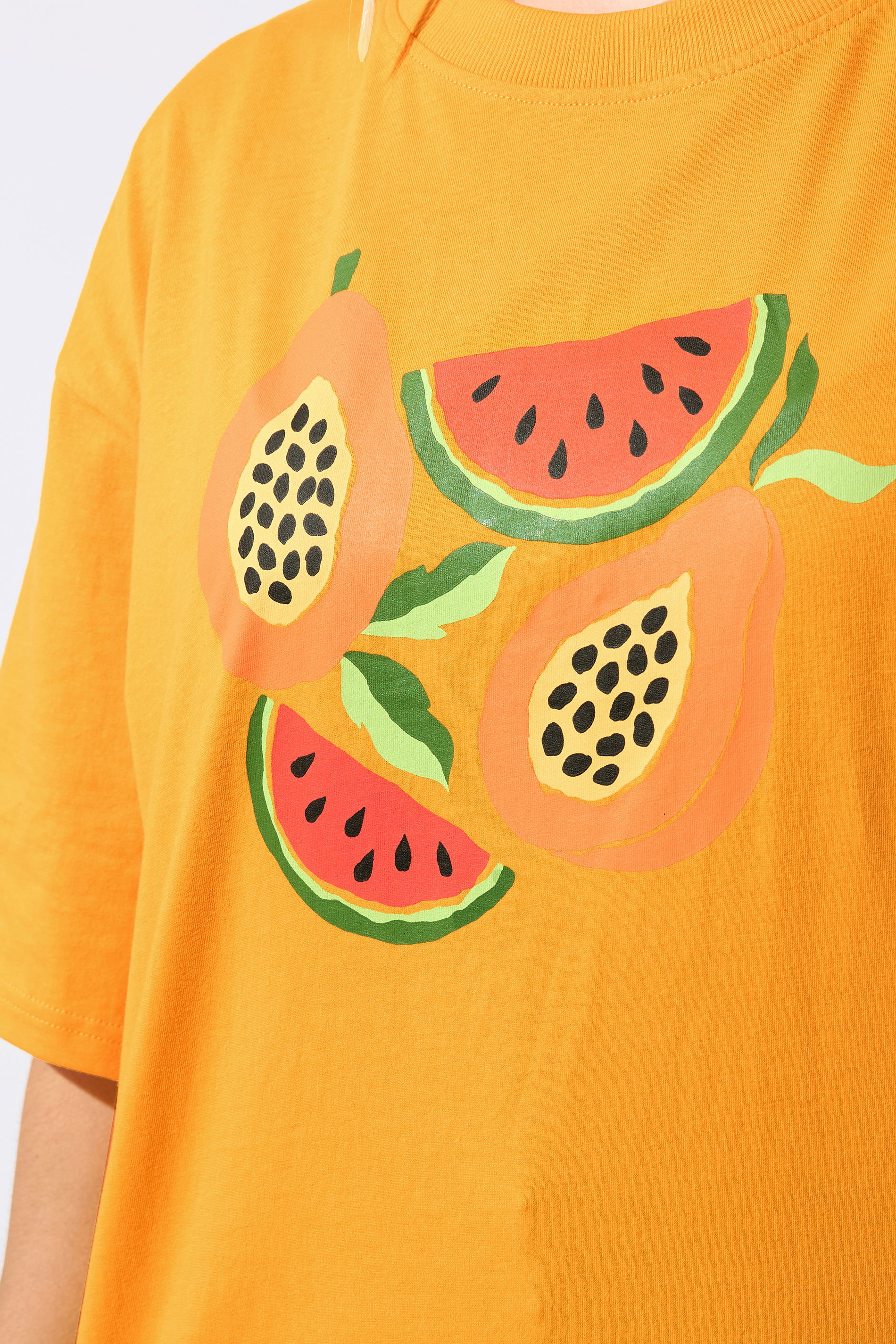 LIMITED COLLECTION Plus Size Orange Fruit Print T-Shirt | Yours Clothing 4