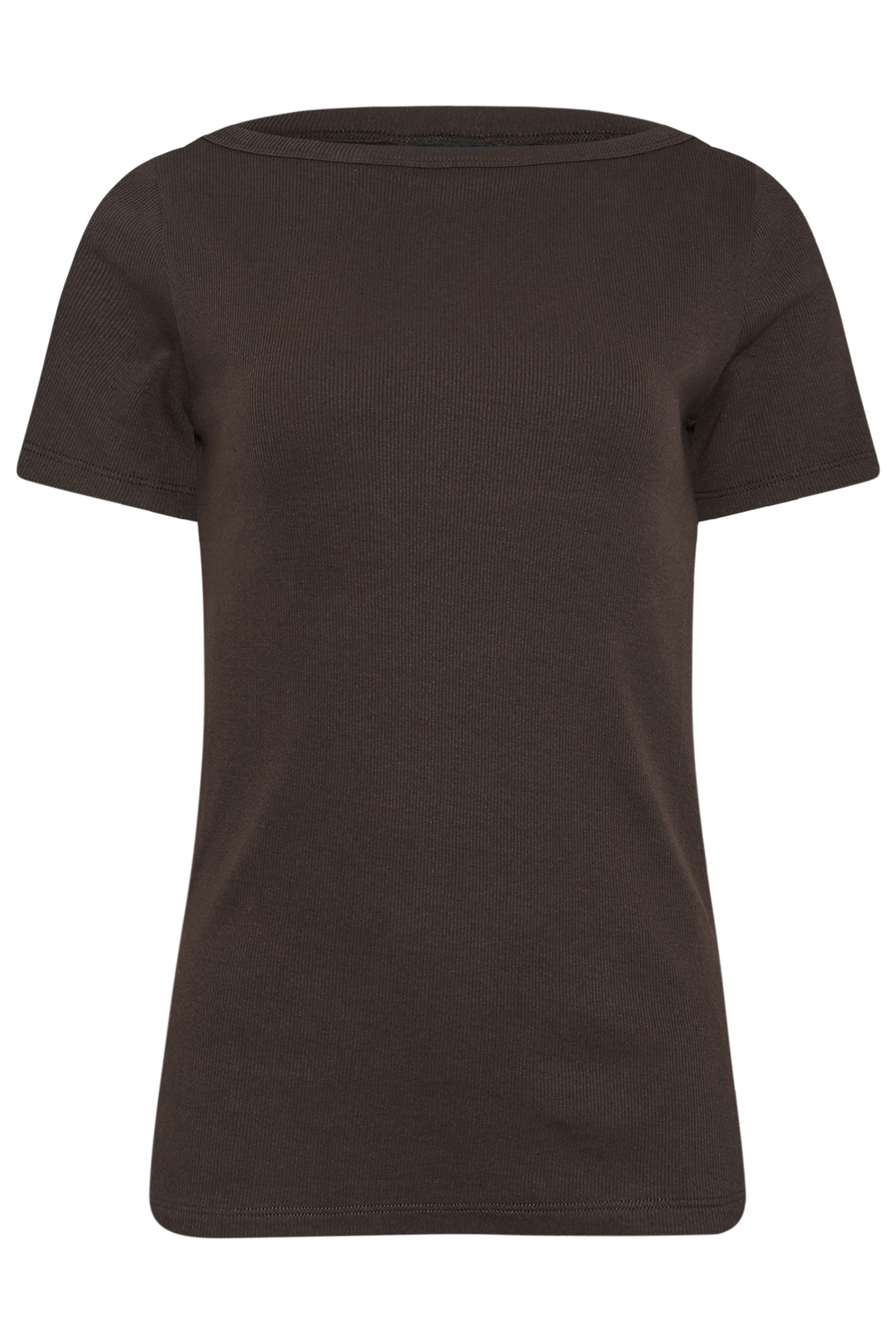 LTS Tall Women's Chocolate Brown Boat Neck T-Shirt | Long Tall Sally 5
