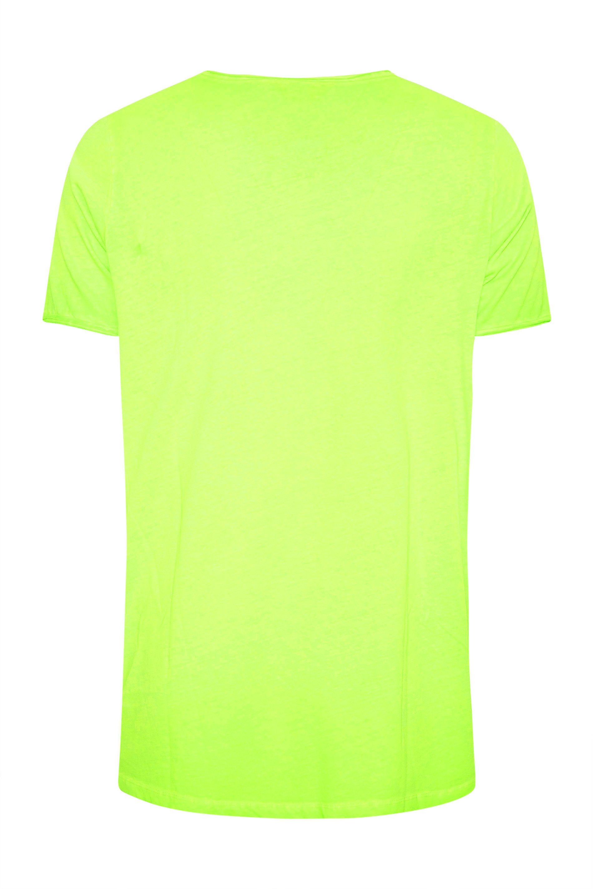 Grande taille  Tops Grande taille  T-Shirts Basiques & Débardeurs | T-Shirt Vert Fluo Manches Courtes Effilochées - TN36968