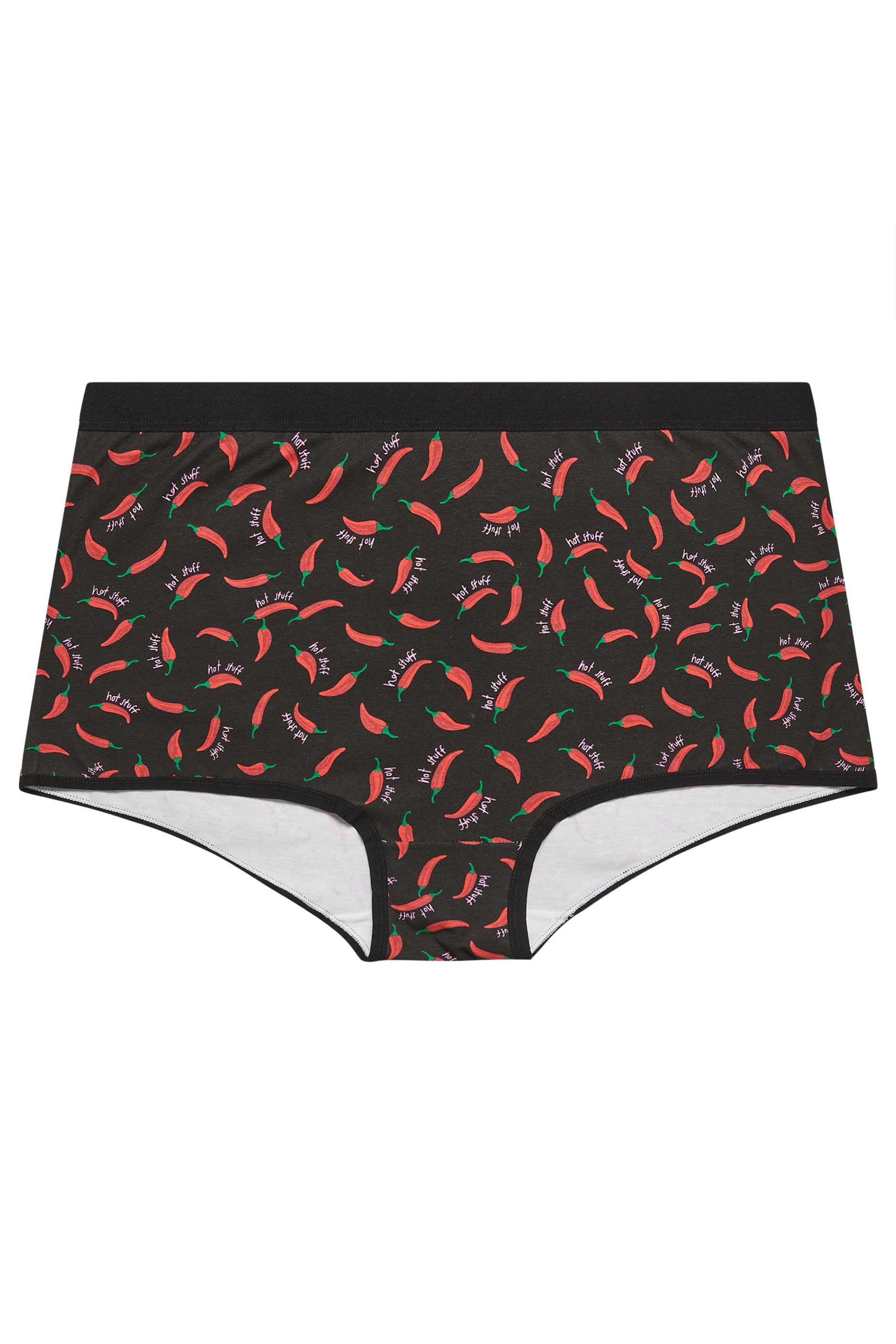 YOURSET 5 PACK Plus Size Black Chili Print Shorts  |Yours Clothing 7