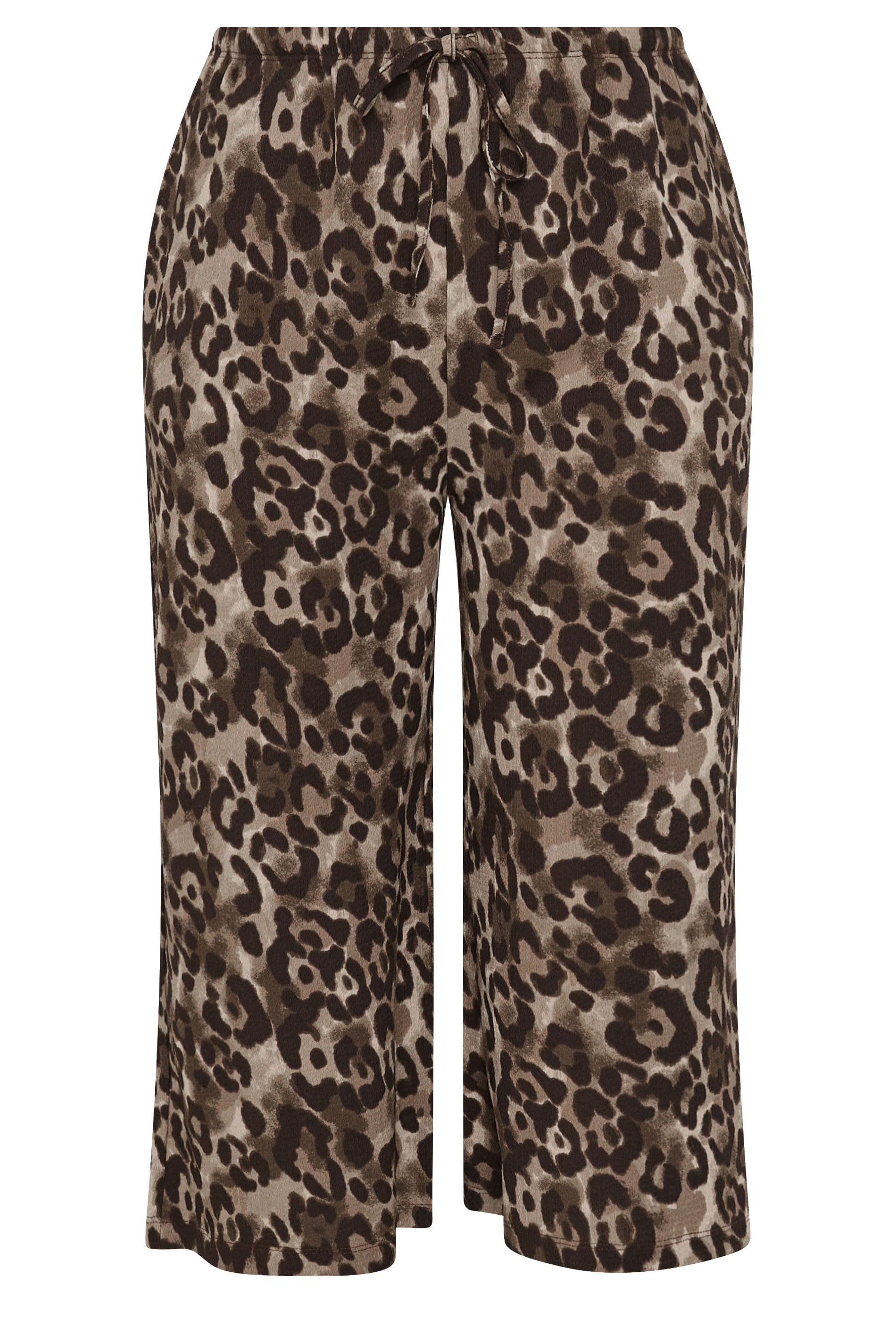 YOURSET Plus Size 2 PACK Black Leopard Textured Culottes | Yours Clothing 9