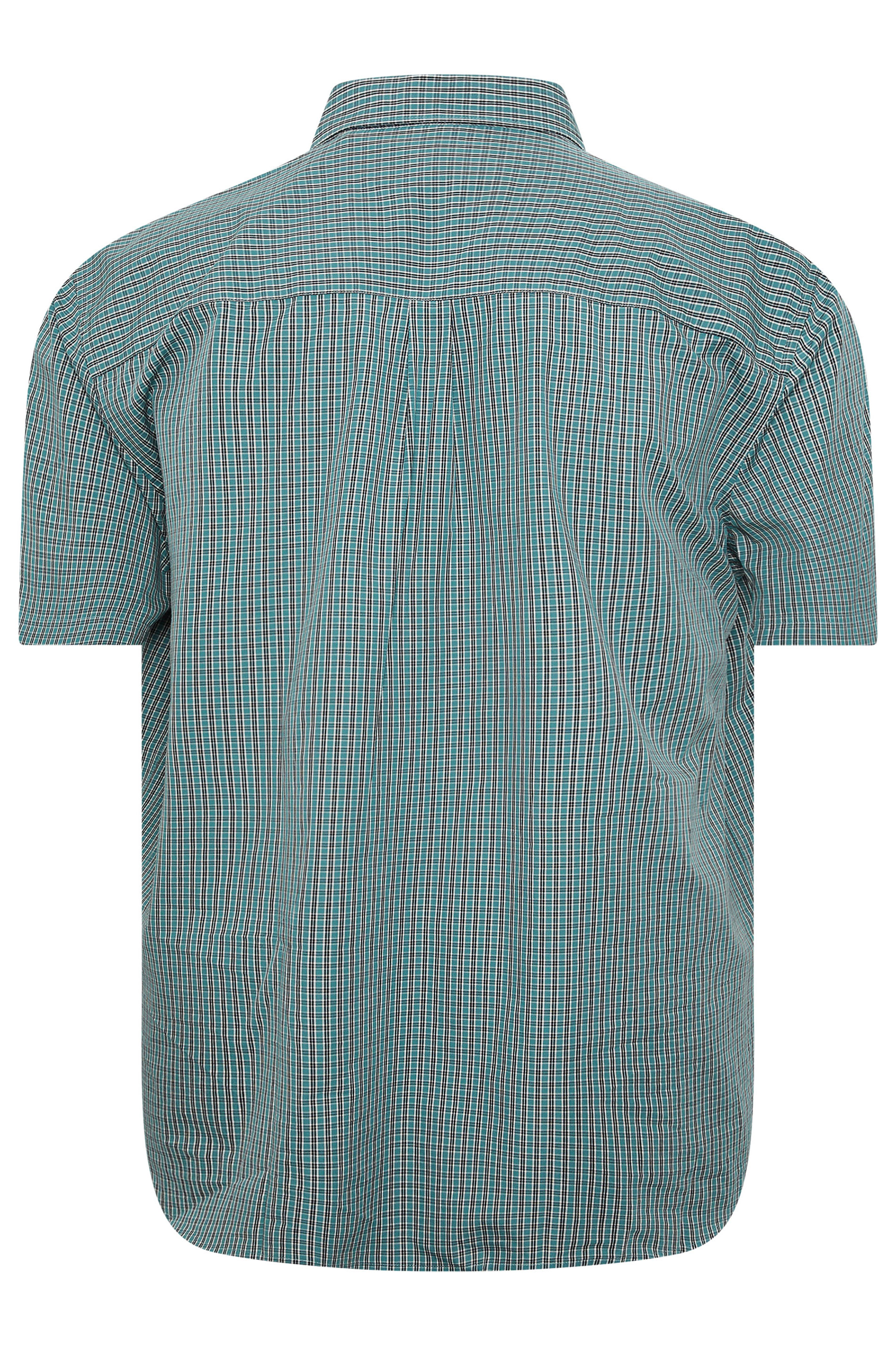 LYLE & SCOTT Big & Tall Blue Fine Check Shirt | BadRhino 4