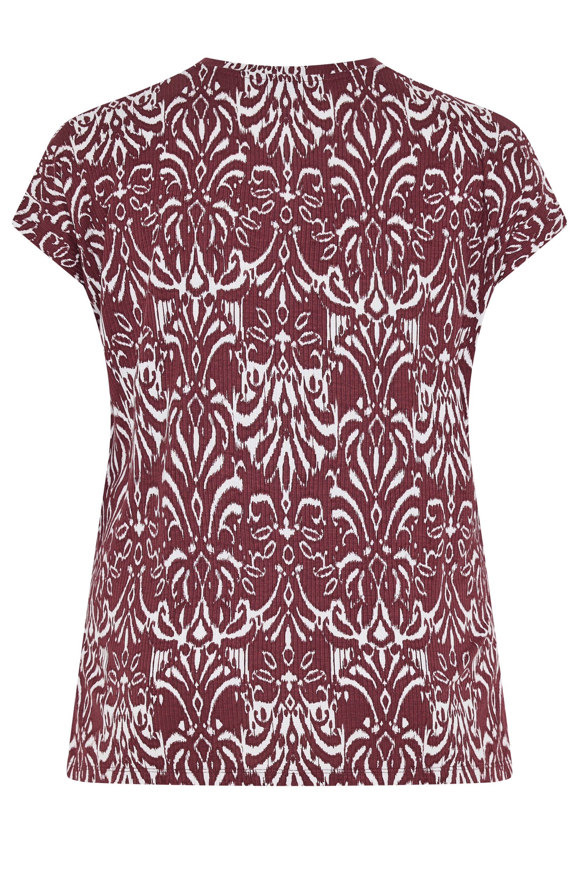 YOURS Plus Size Red Ikat T-Shirt | Yours Clothing 7