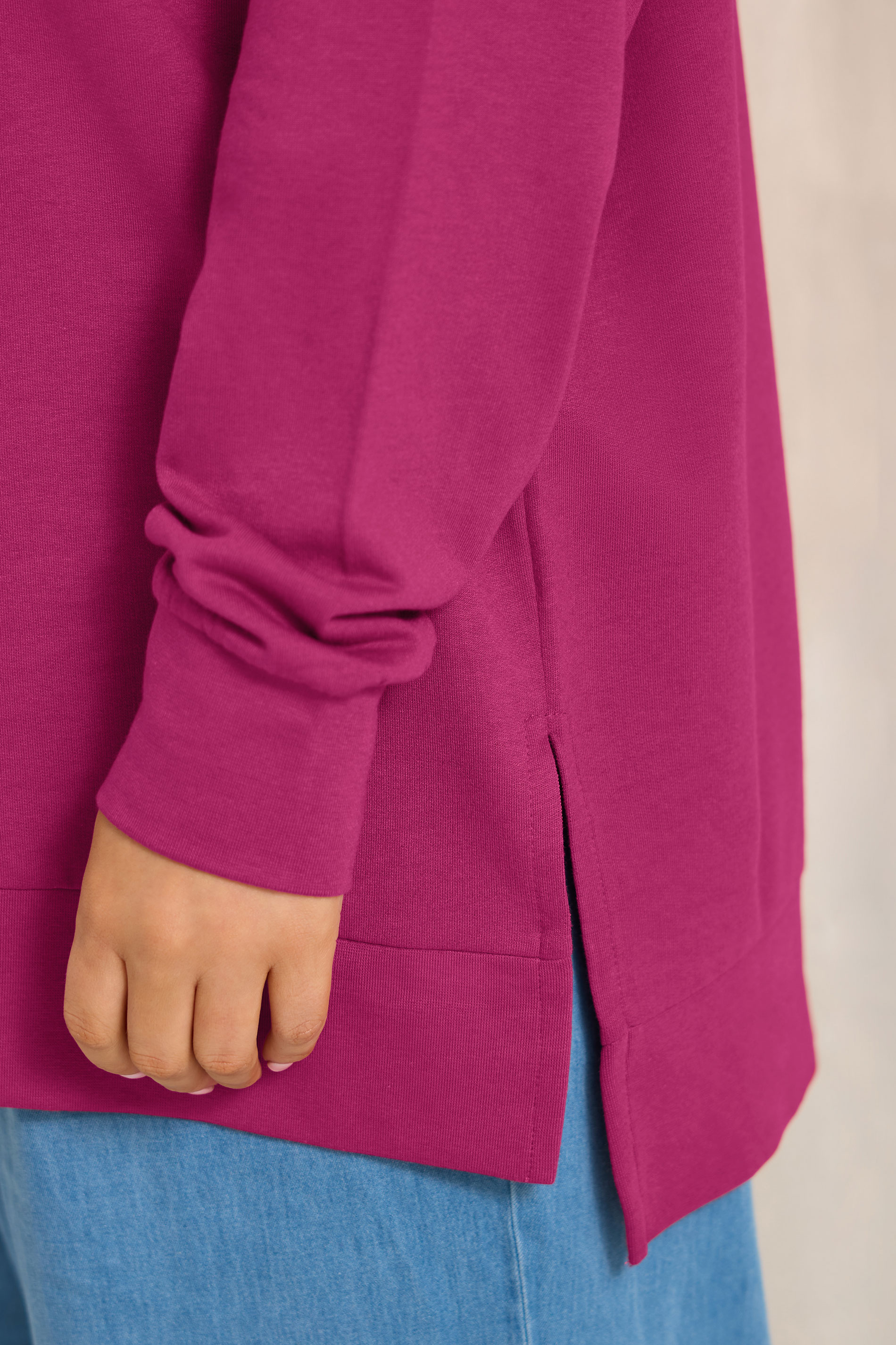 EVANS Plus Size Pink Luxe Sweatshirt | Evans 4