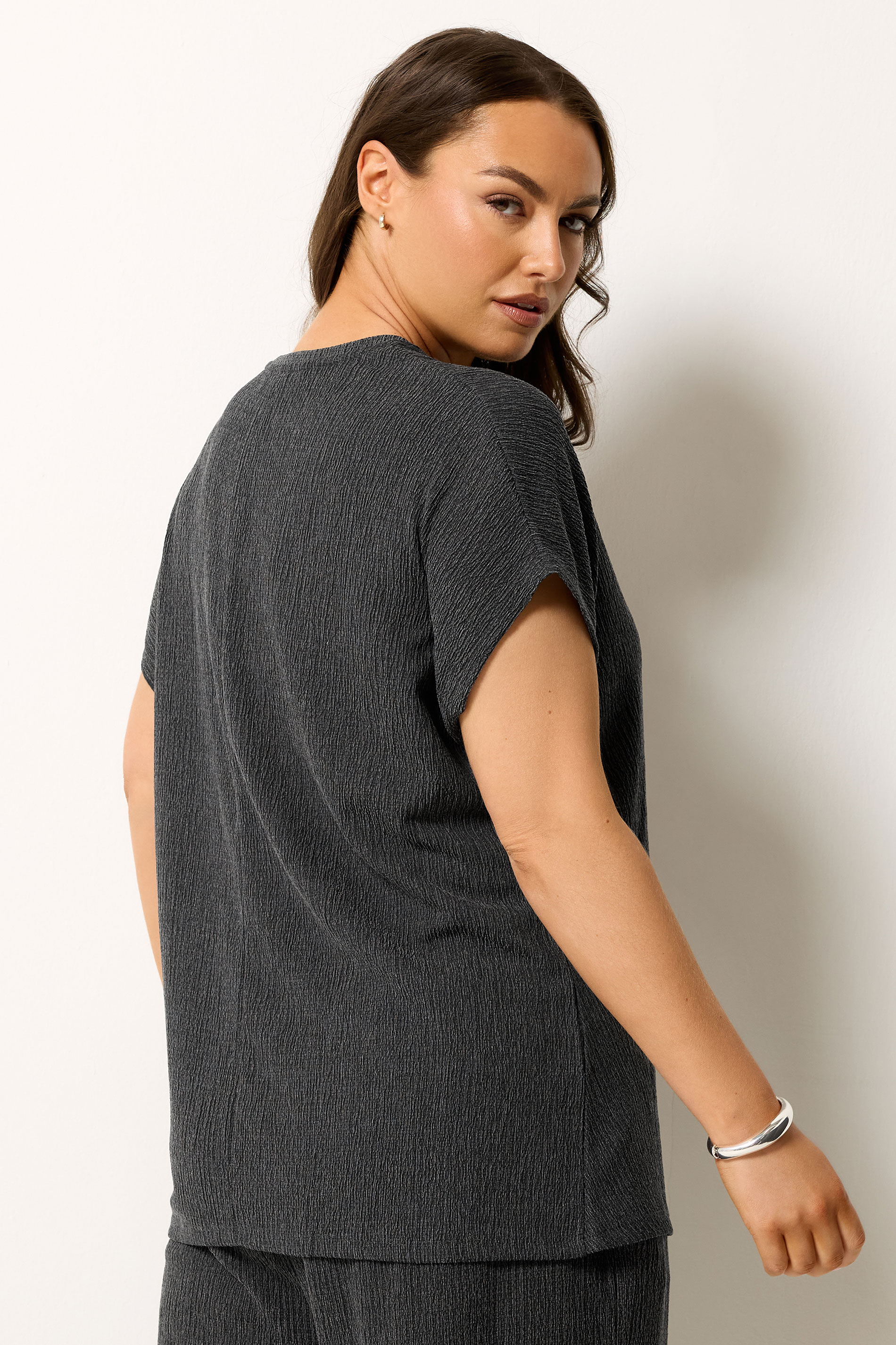 YOURS Plus Size Grey Side Knot T-Shirt 2