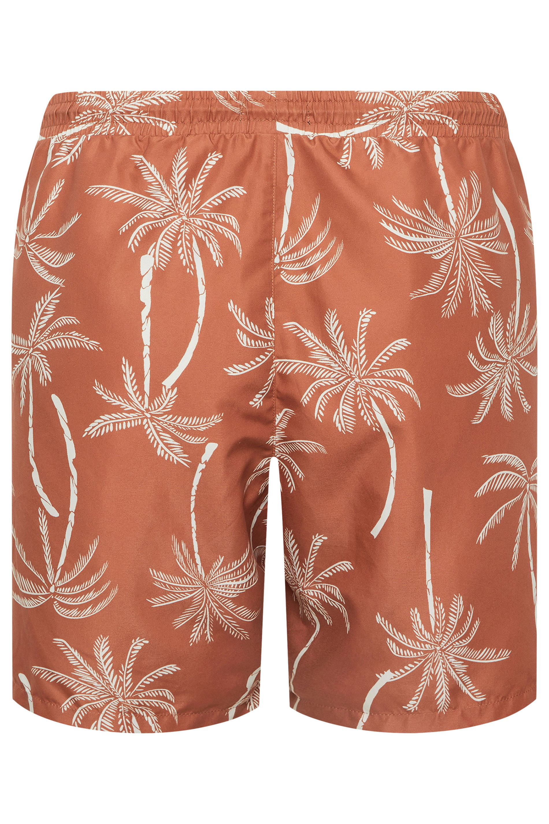 BadRhino Big & Tall Clay Orange Palm Tree Swim Shorts | BadRhino 9