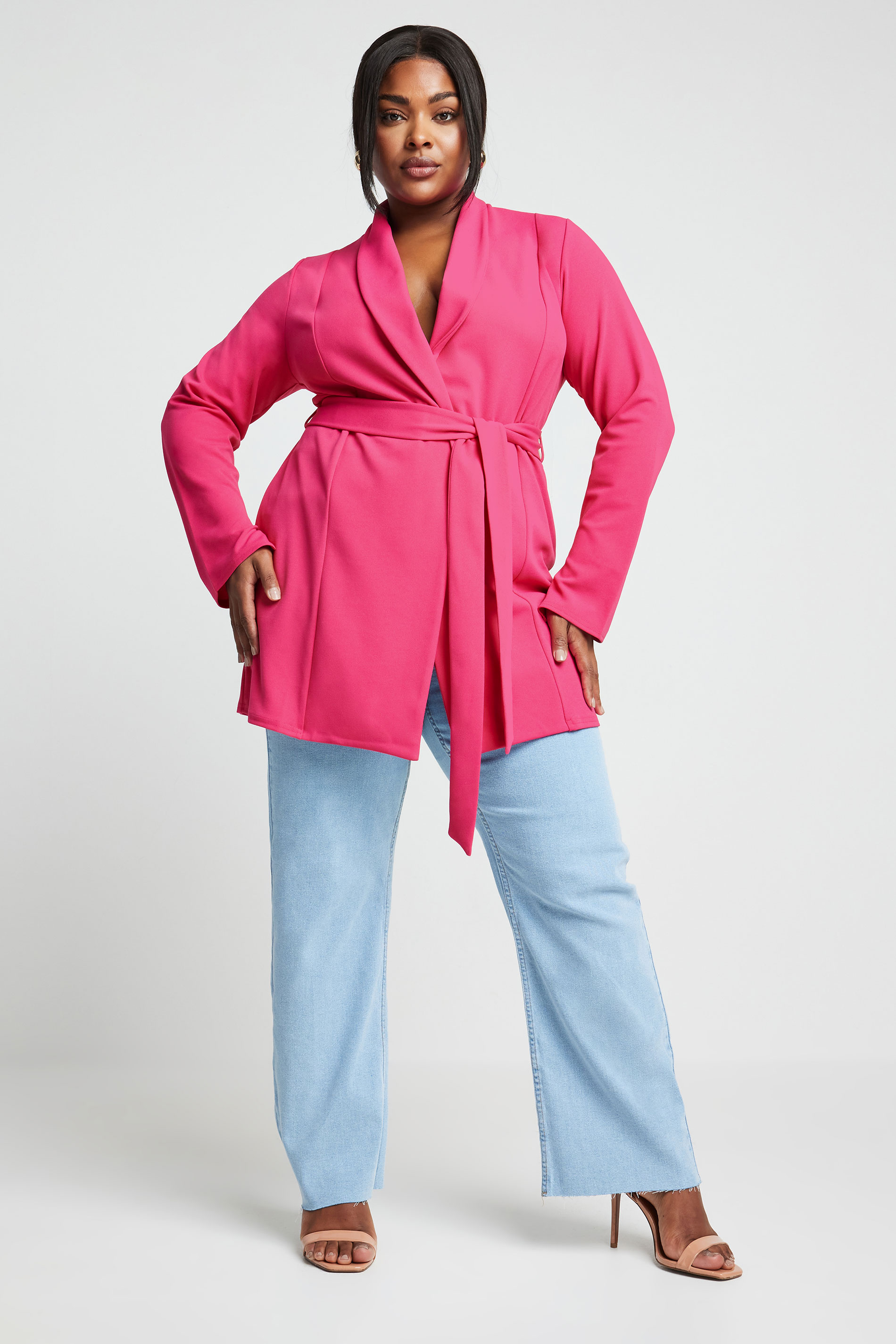 LIMITED COLLECTION Plus Size Hot Pink Blazer | Yours Clothing 2
