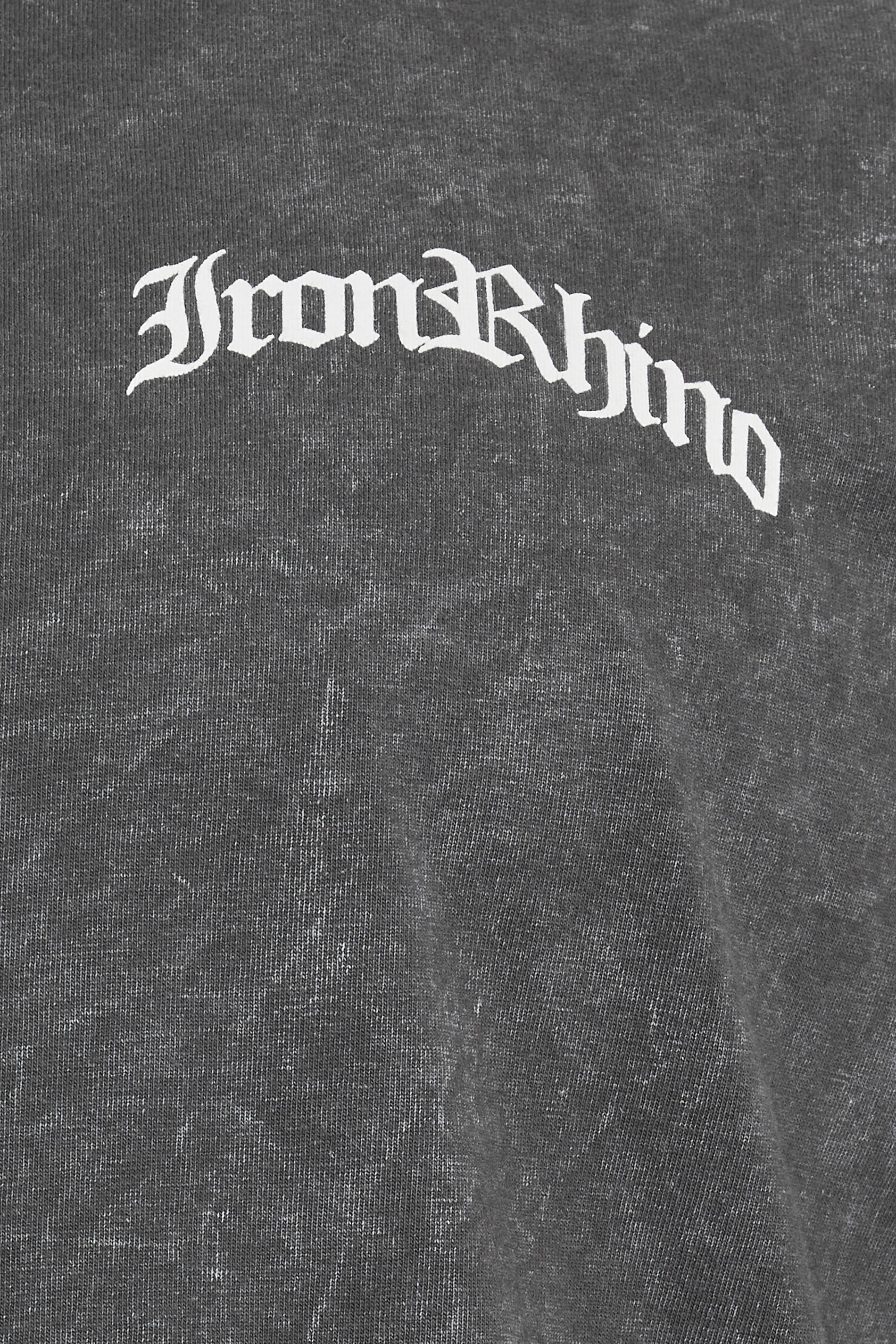 IronRhino Big & Tall Grey Acid Wash Old English T-Shirt | BadRhino 8
