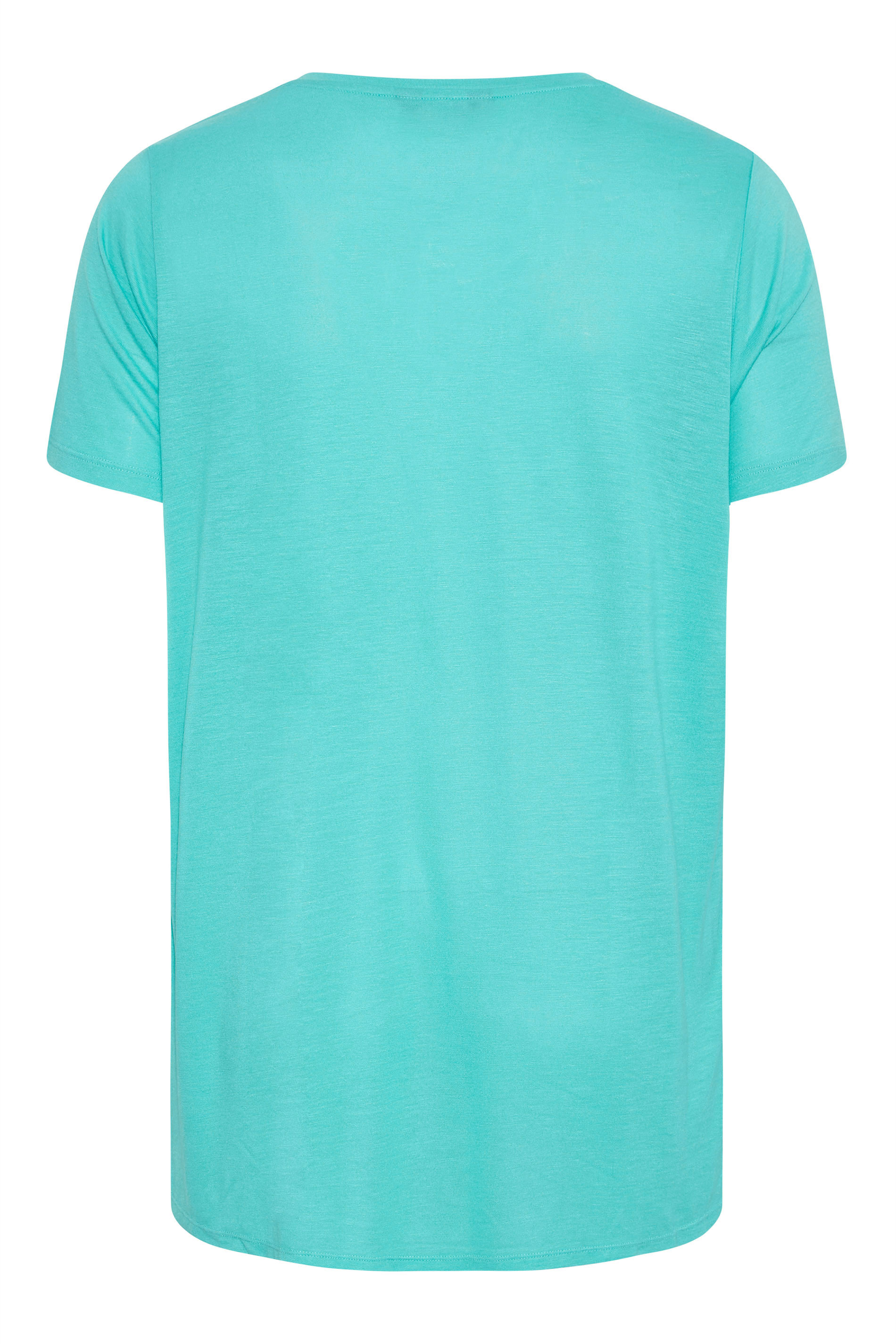 Grande taille  Tops Grande taille  T-Shirts | T-Shirt Bleu Turquoise Brodé Aztèque à Ficelle - SD43850