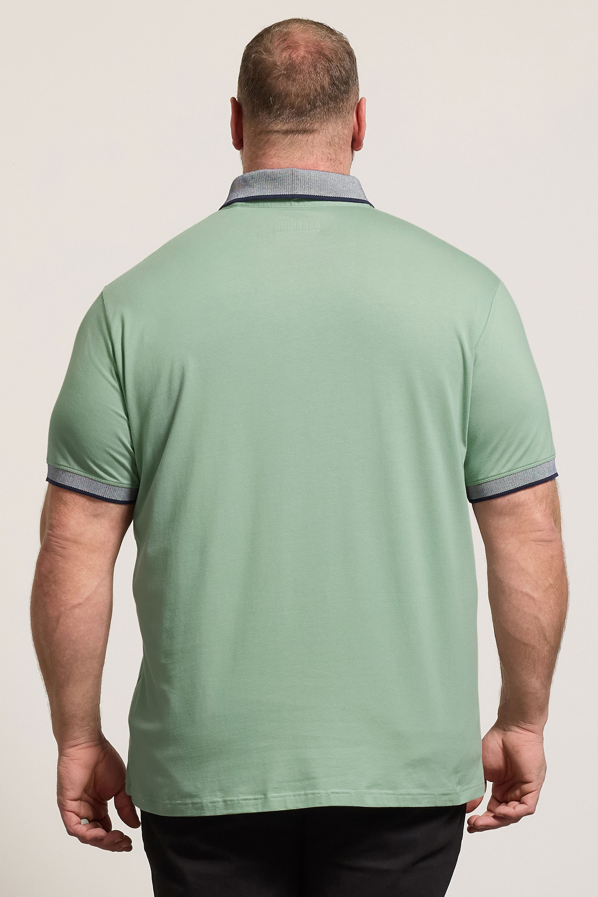 BadRhino Big & Tall Green Chambray Pocket Polo Shirt | BadRhino 4