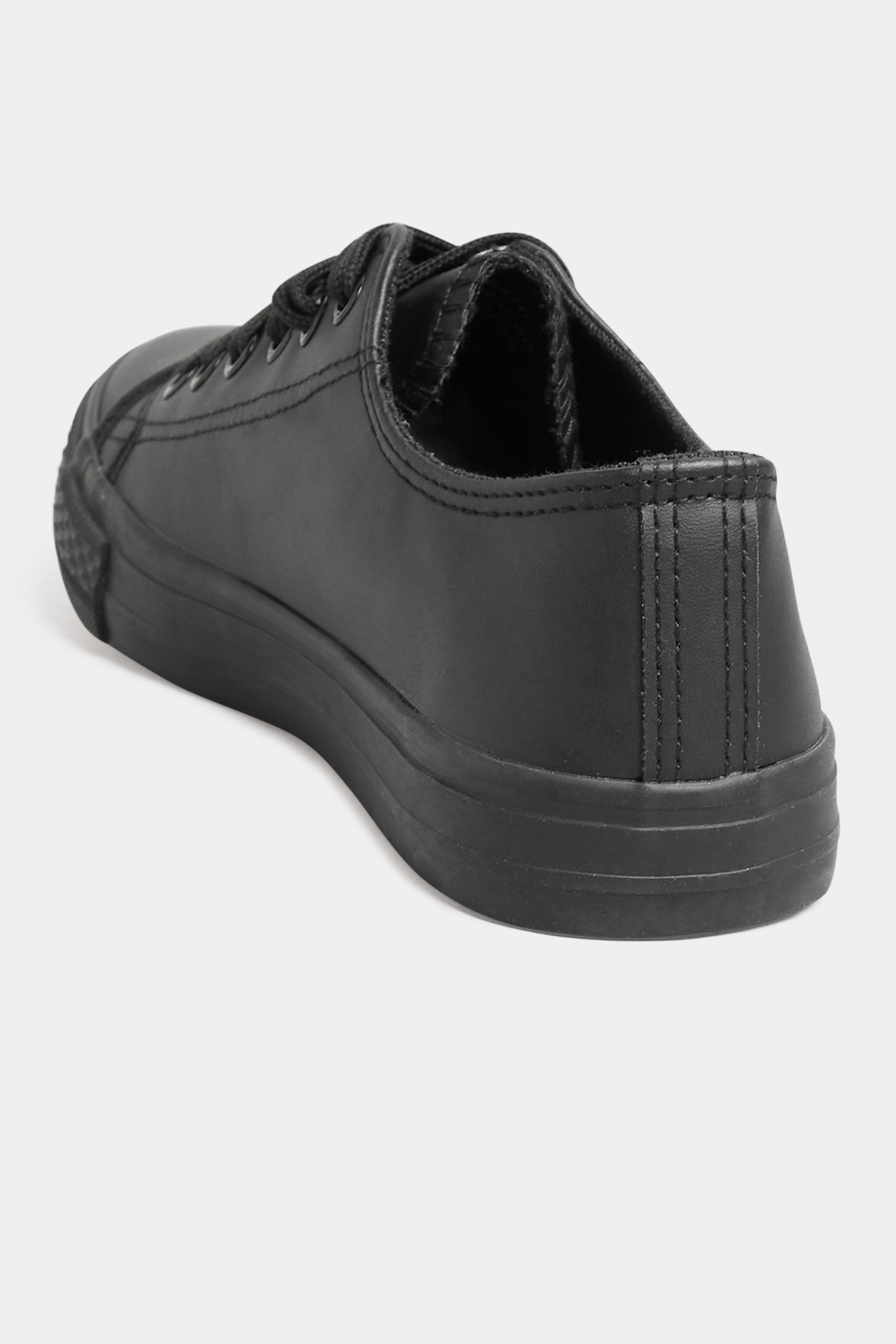 Chaussures Pieds Larges Tennis & Baskets Pieds Larges | Tennis Noires Plates Pieds Extra Larges EEE - LM77095