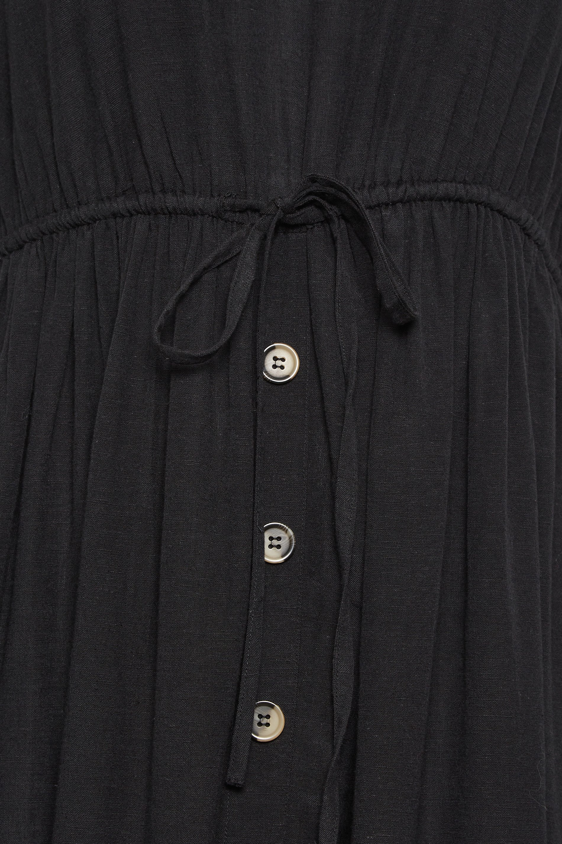 LIMITED COLLECTION Plus Size Black Frill Sleeve Linen Maxi Dress ...