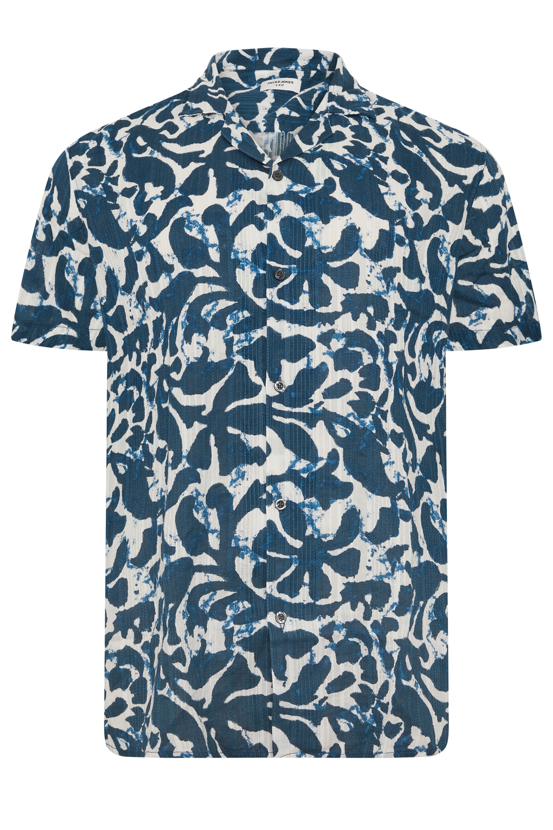 JACK & JONES Big & Tall Blue Sun Print Resort Shirt | BadRhino 4