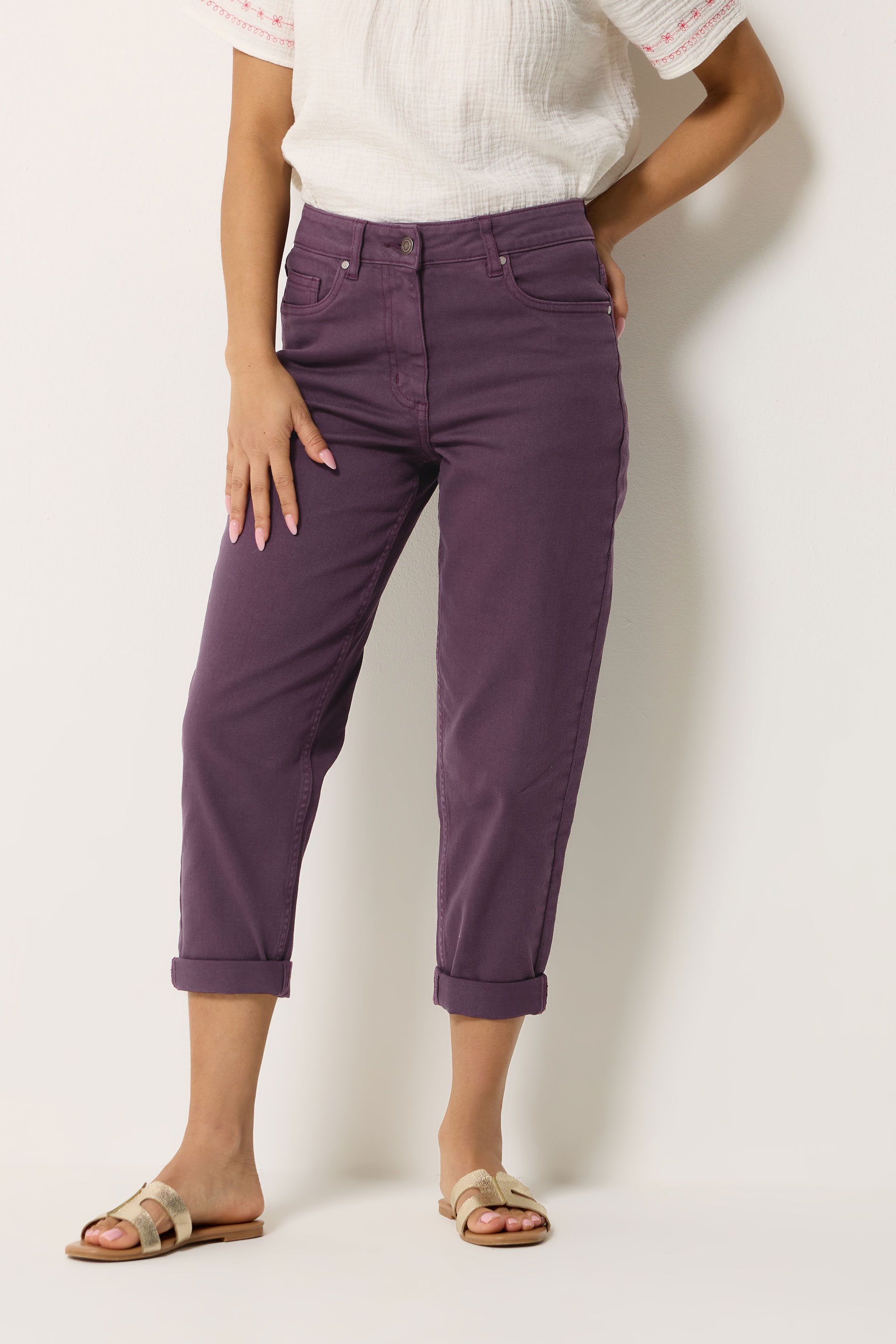 M&Co Berry Purple Mom Jeans | M&Co 1
