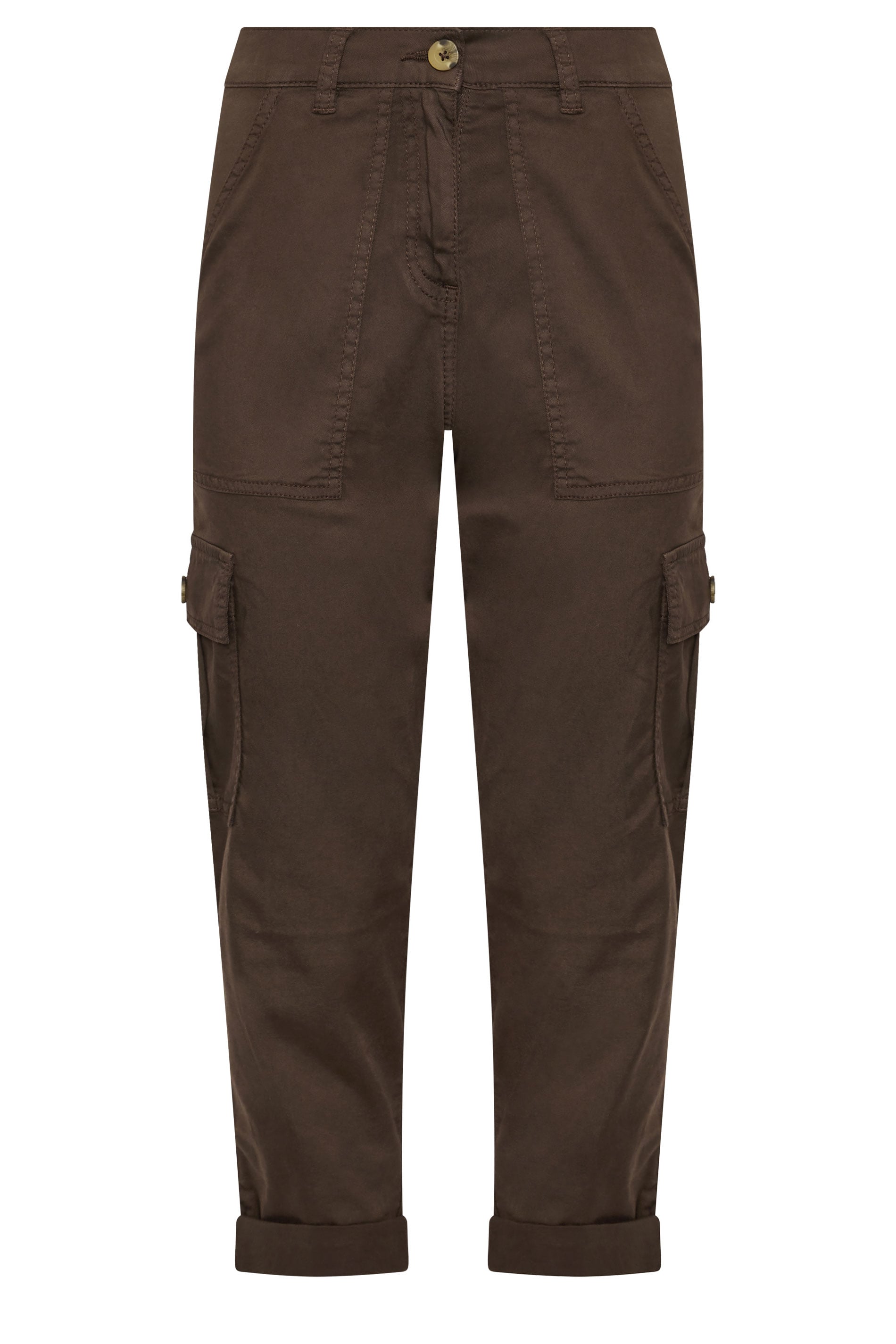 M&Co Chocolate Brown Cargo Trousers | M&Co 5