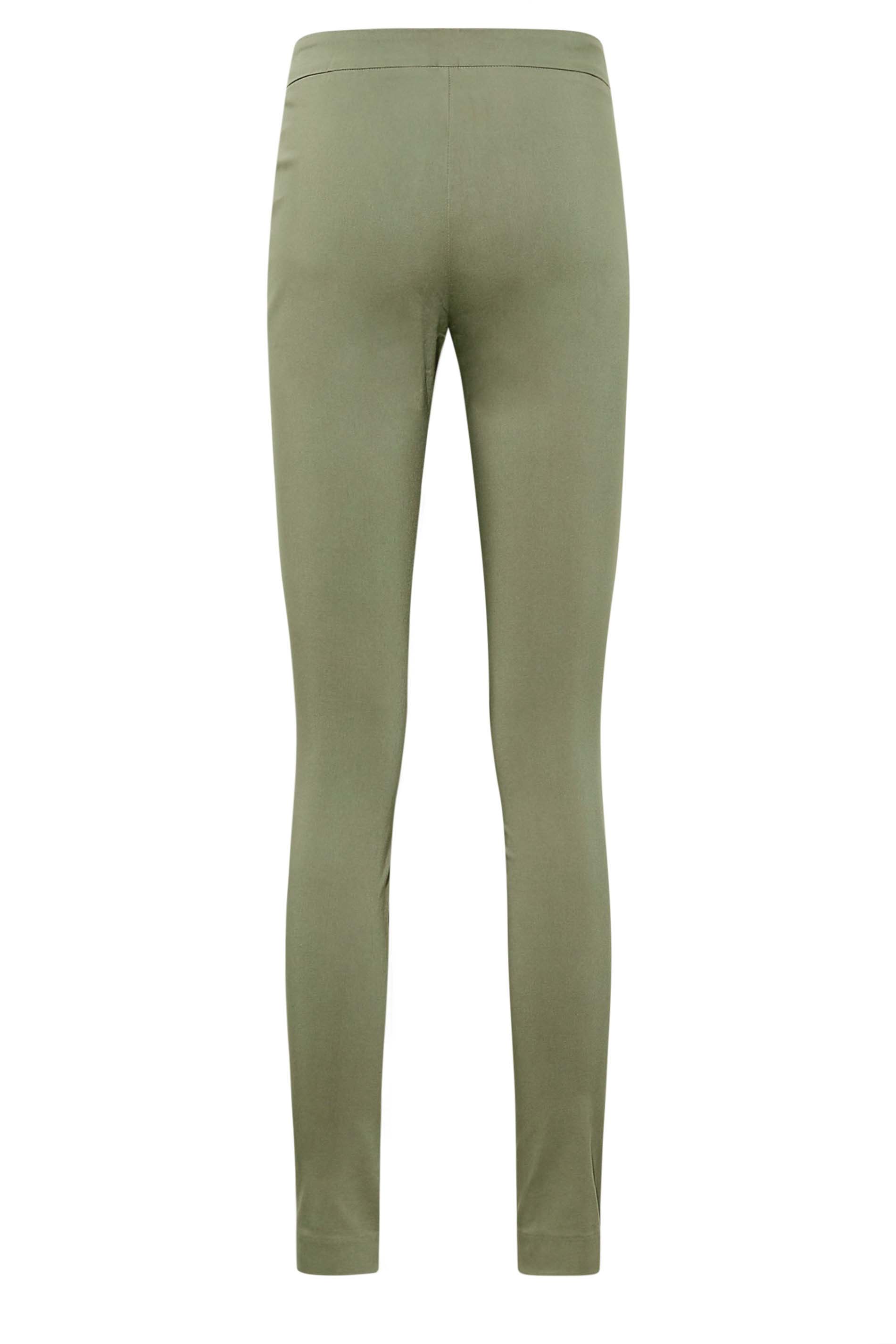 LTS Tall Women's Khaki Green Stretch Skinny Leg Trousers | Long Tall Sally 3
